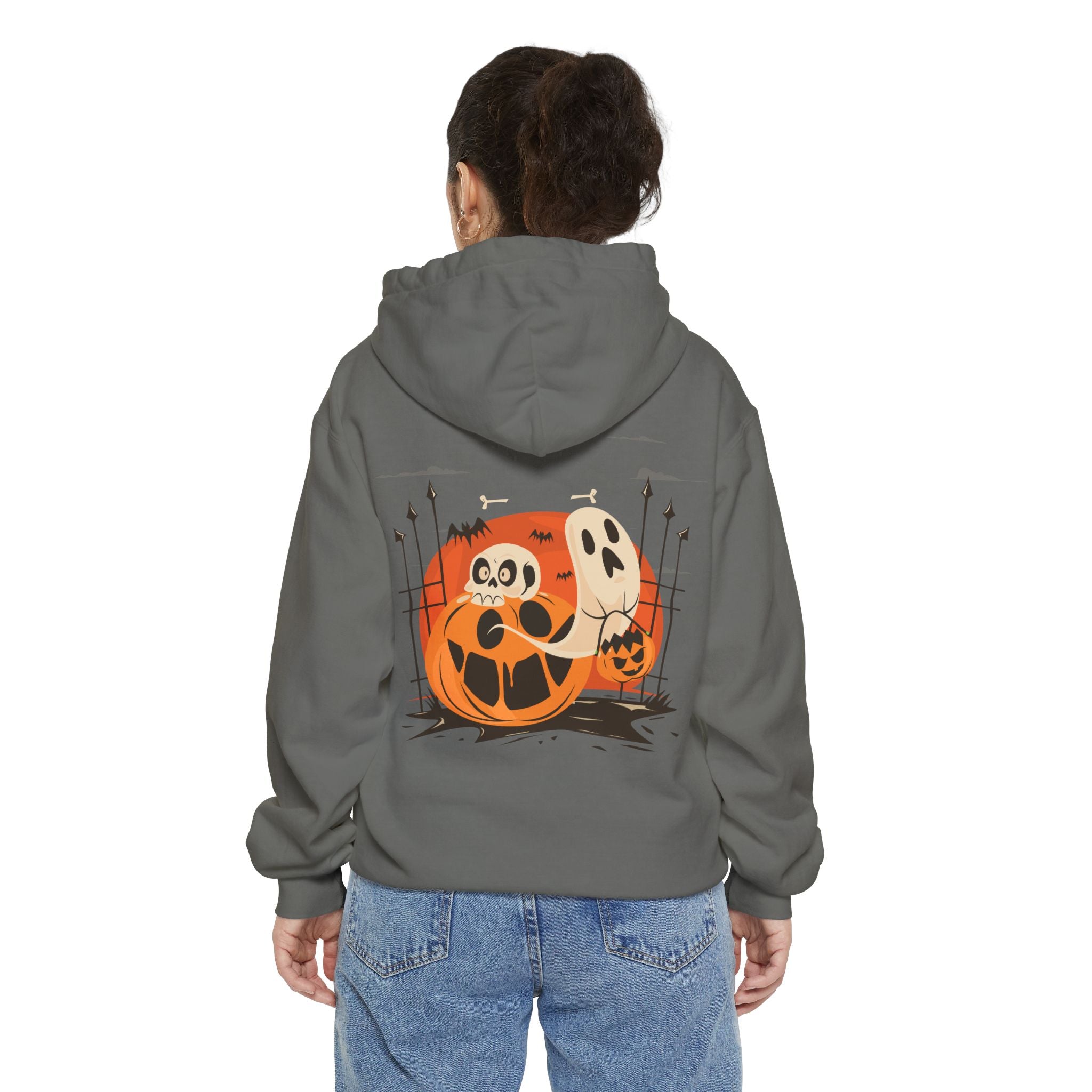 Halloween with Pumpkins | Unisex Garment-Dyed Hoodie