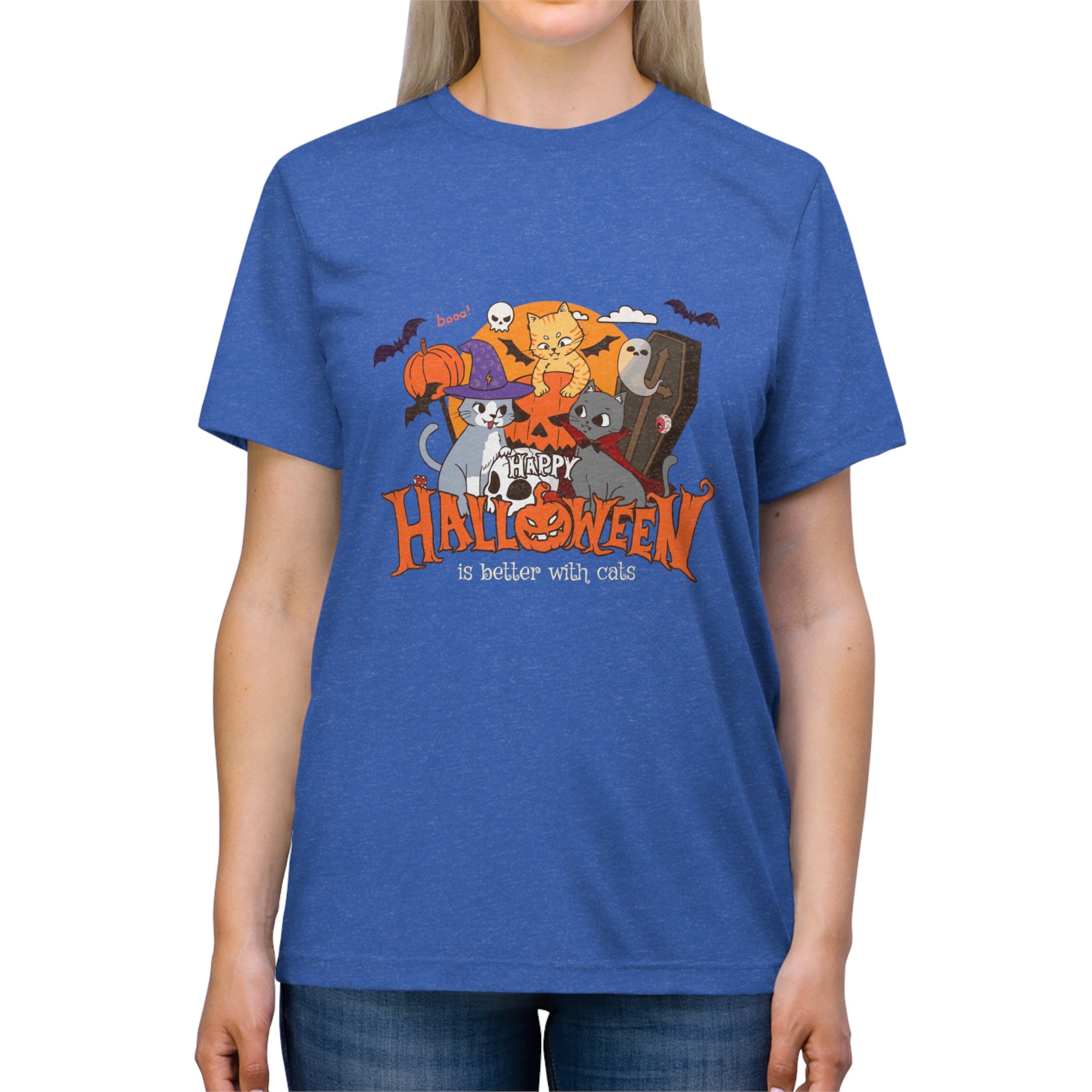 Halloween is Better with Cats | Unisex Triblend Tee