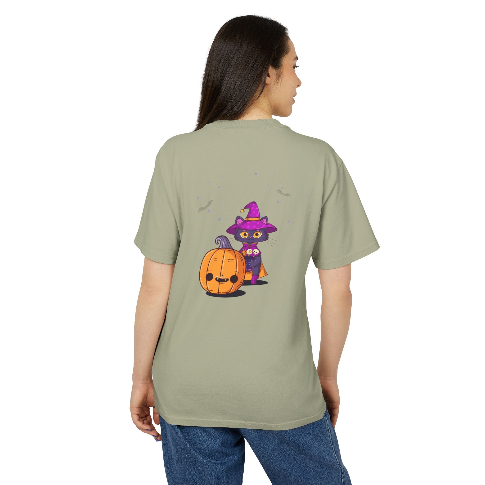 Halloween with Witch's Cats | Unisex Heavy Faded Tee