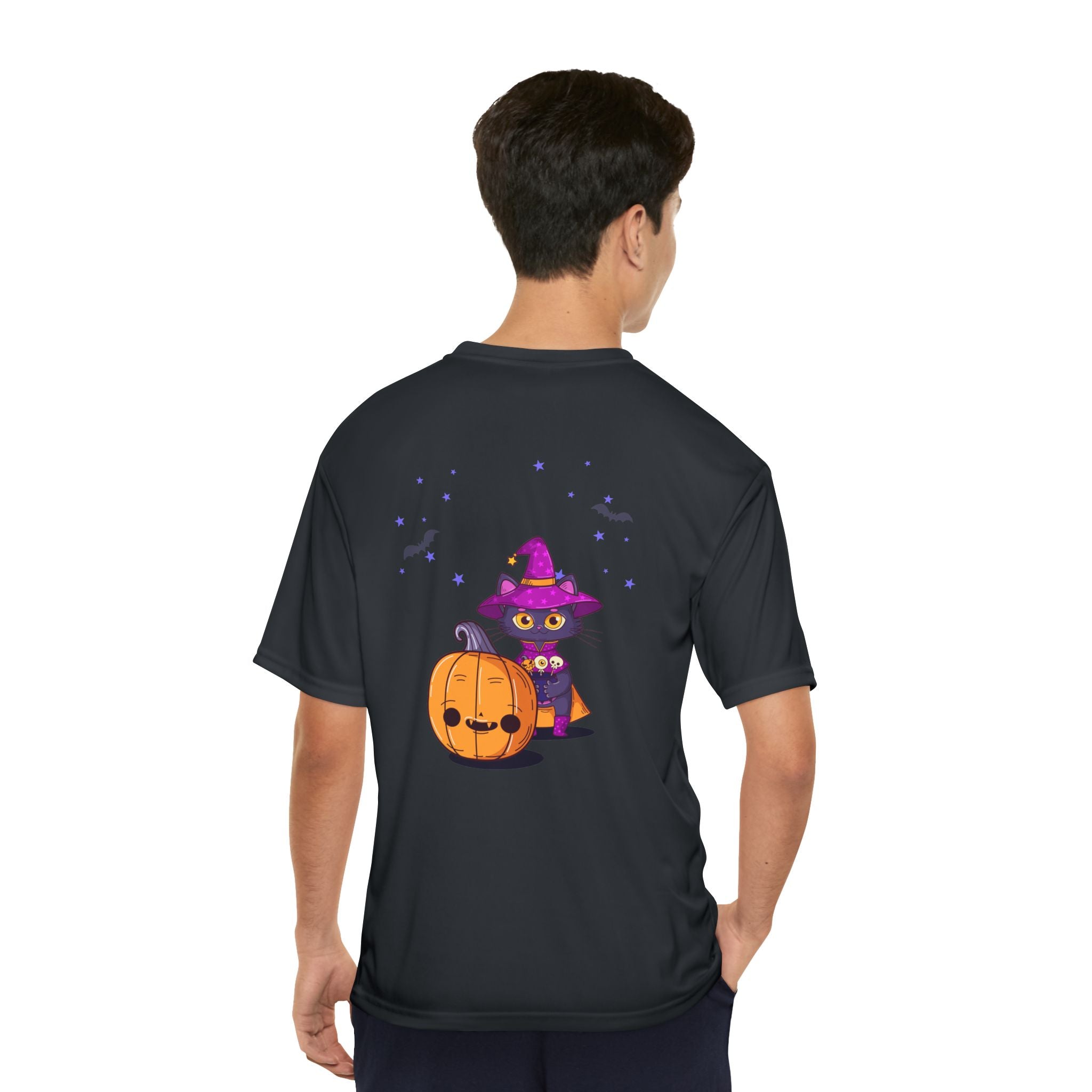 Halloween with Witch's Cats | Men's Performance T-Shirt