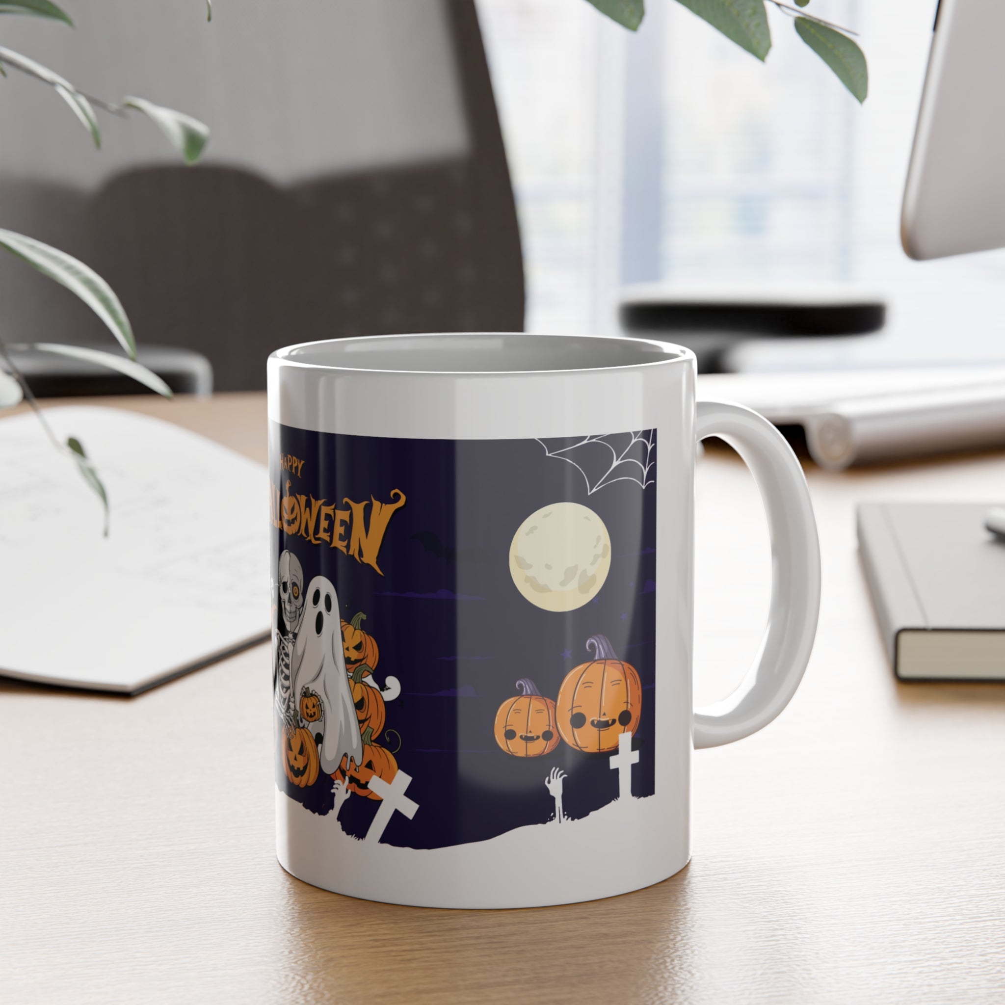 Halloween is Better with Skeleton | White Ceramic Mug