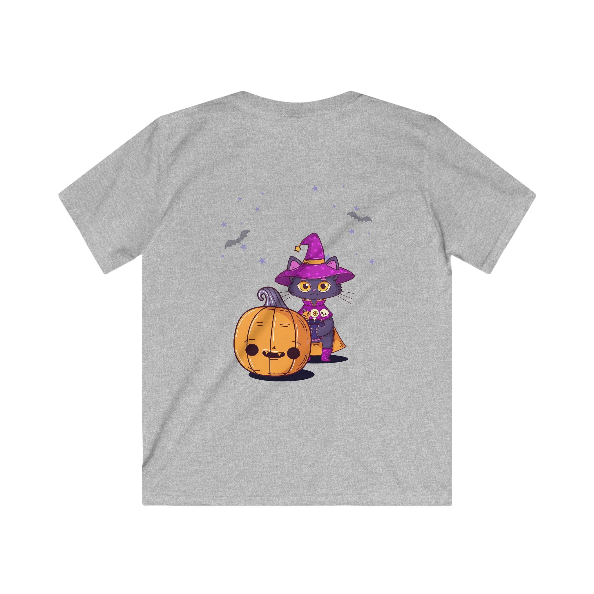 Halloween with Witch's Cats | Kids Softstyle Tee