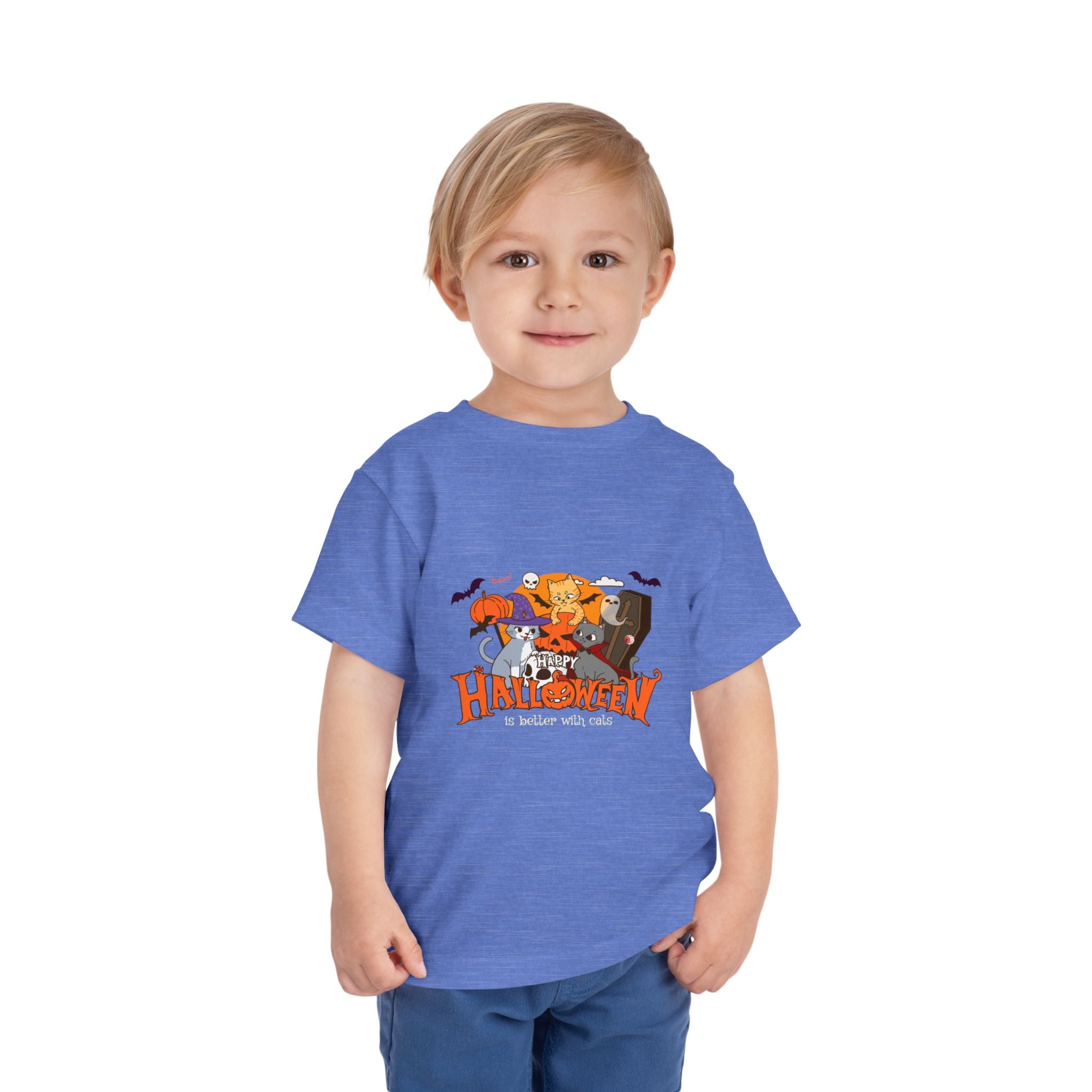 Halloween is Better with Cats | Toddler Short Sleeve Tee