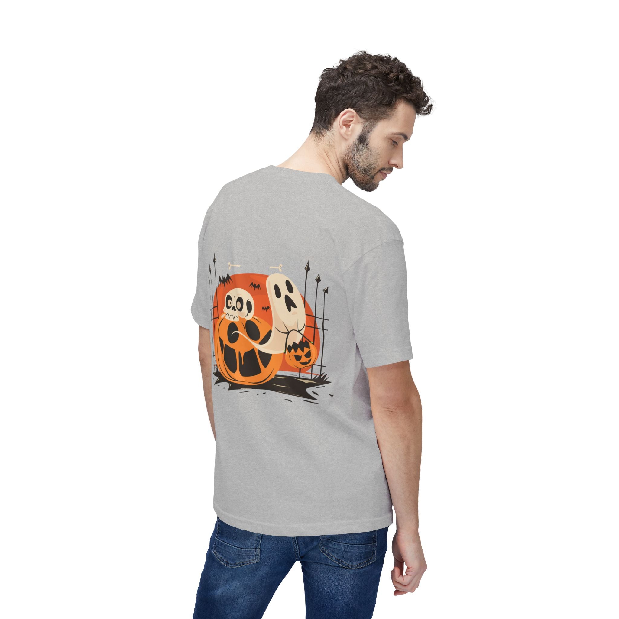 Halloween with Pumpkins | Unisex Midweight T-shirt, Made in US