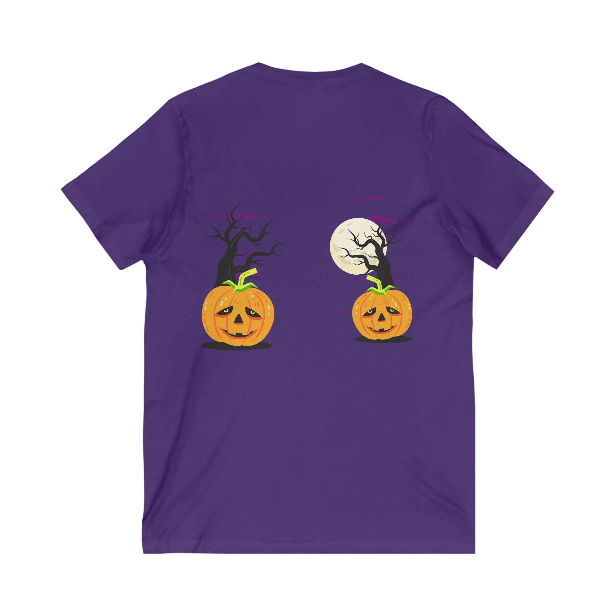 Halloween is Better with Cats | Unisex Jersey Short Sleeve V-Neck Tee