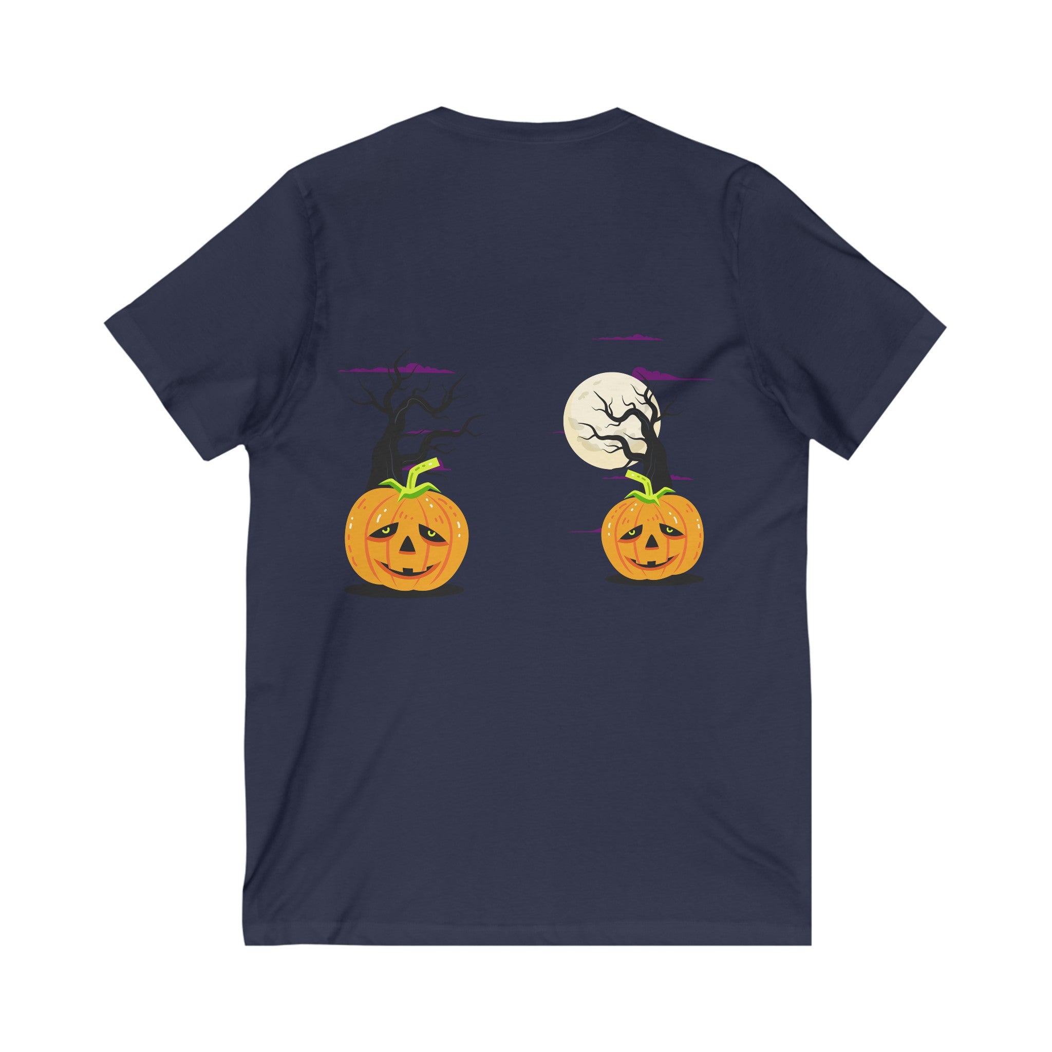 Halloween is Better with Cats | Unisex Jersey Short Sleeve V-Neck Tee