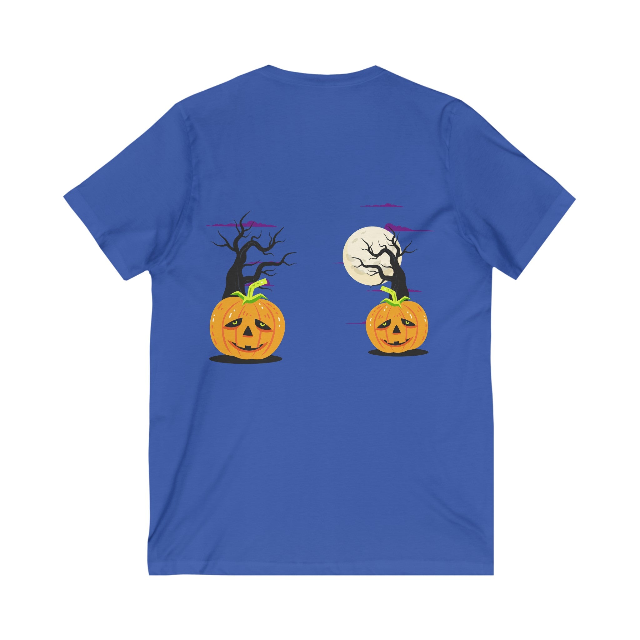 Halloween is Better with Cats | Unisex Jersey Short Sleeve V-Neck Tee