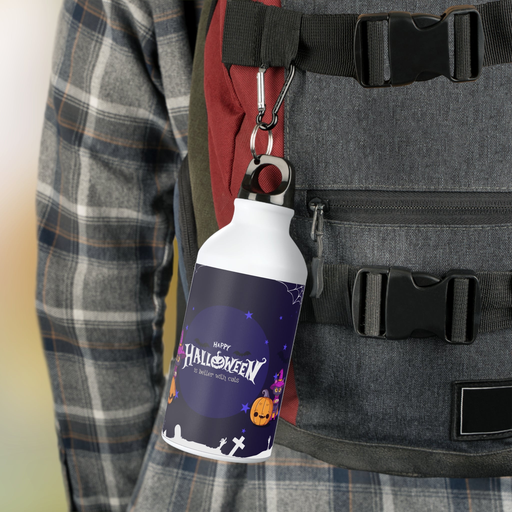 Happy Halloween with Witch's Cats | Oregon Sport Bottle