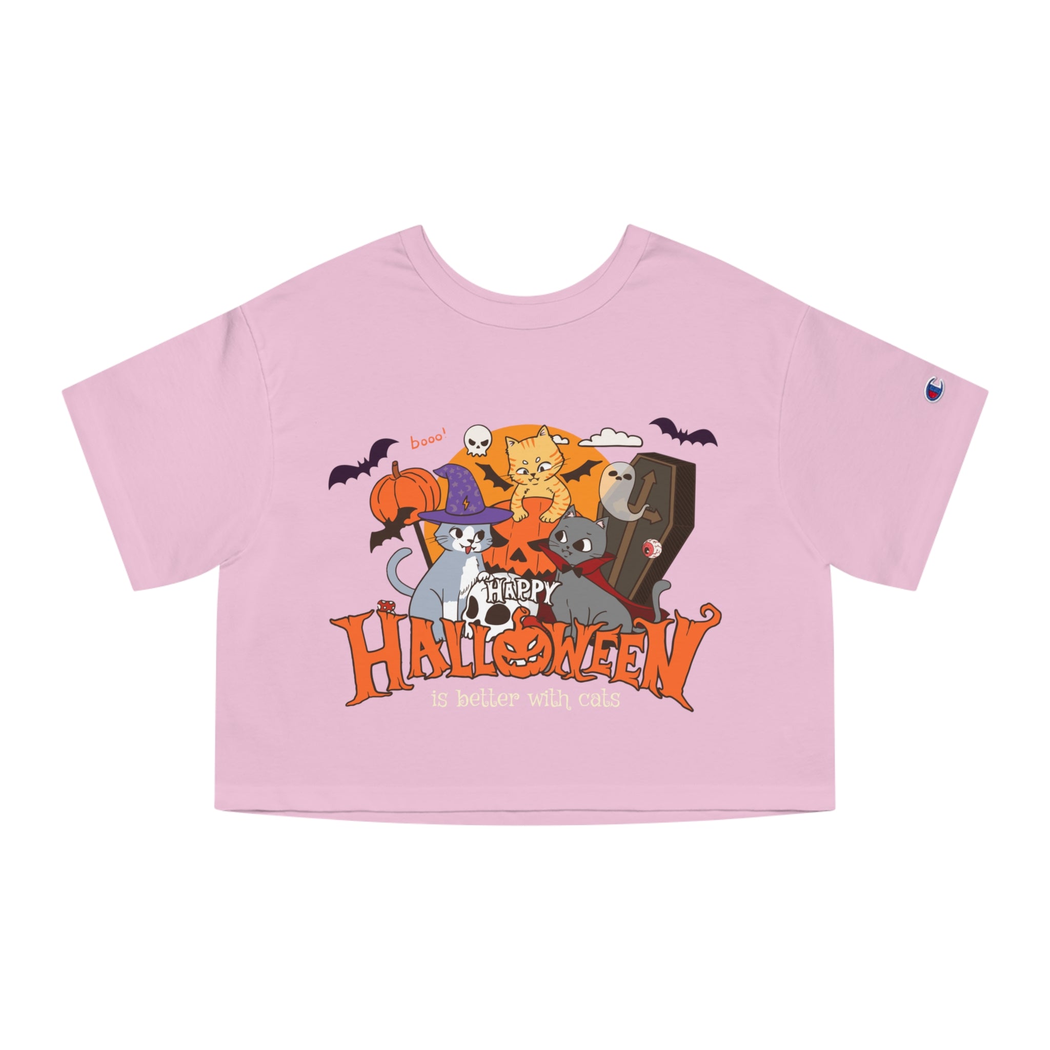 Halloween is Better with Cats | Champion Women's Heritage Cropped T-Shirt
