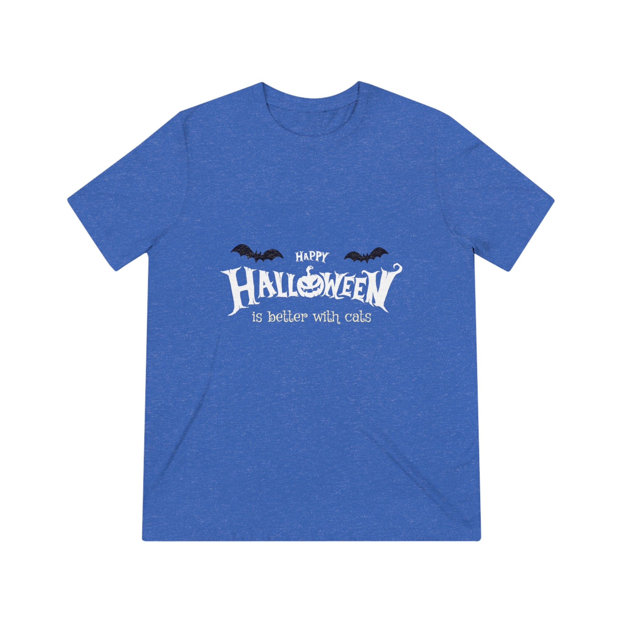 Halloween with Witch's Cats | Unisex Triblend Tee