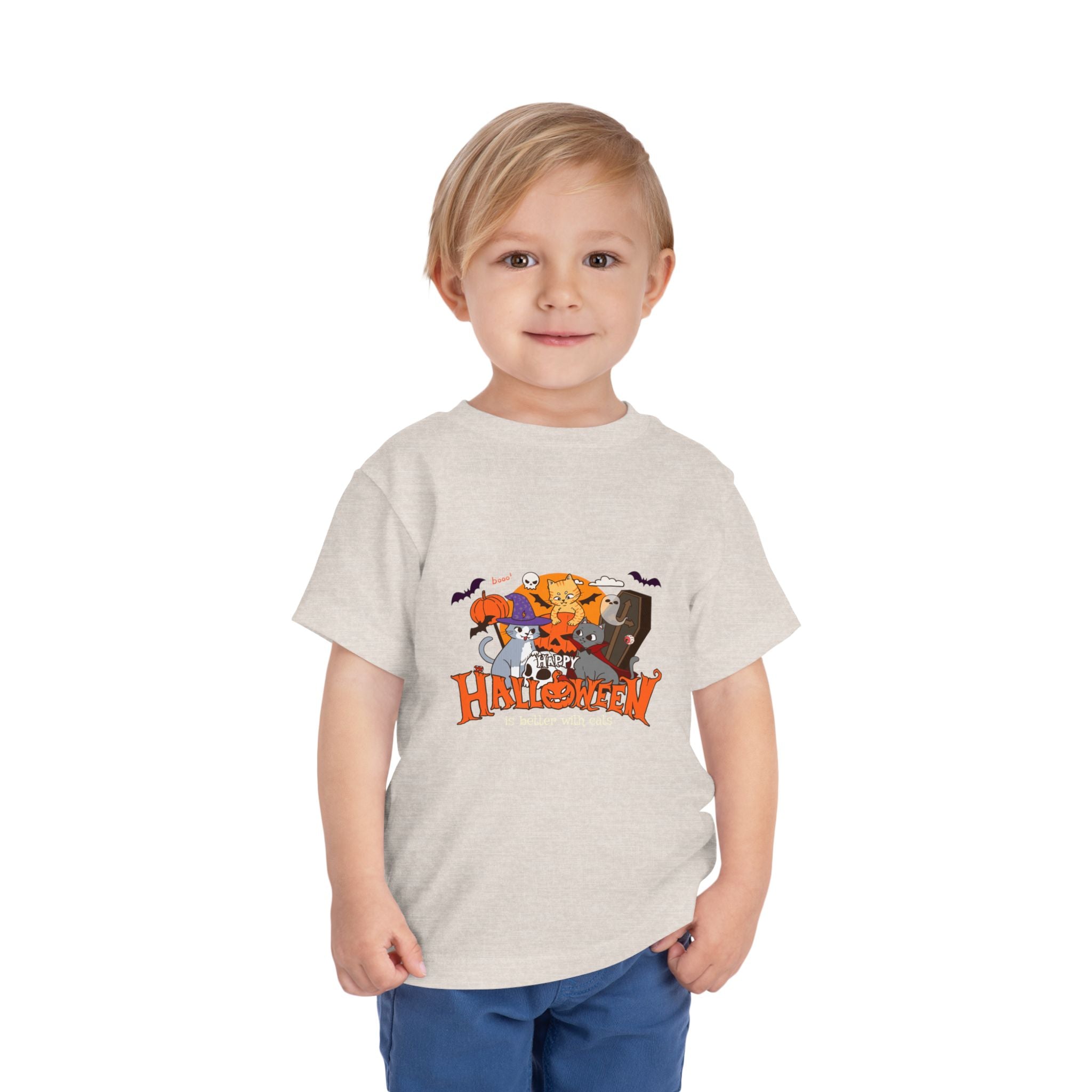 Halloween is Better with Cats | Toddler Short Sleeve Tee