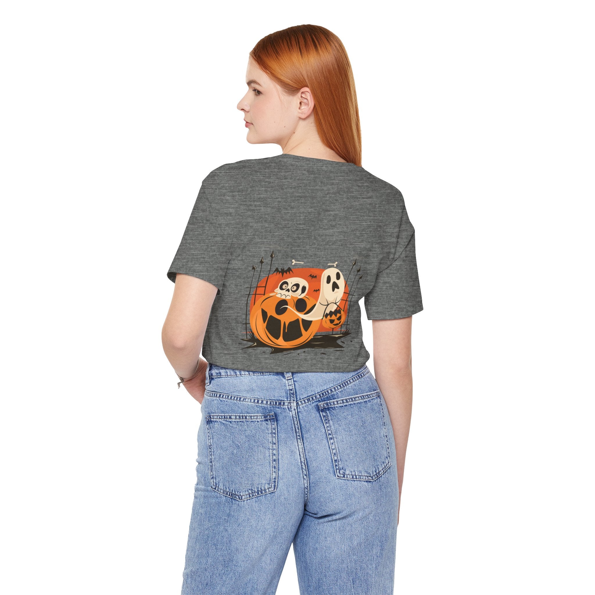 Halloween with Pumpkins | Unisex Jersey Short Sleeve Tee
