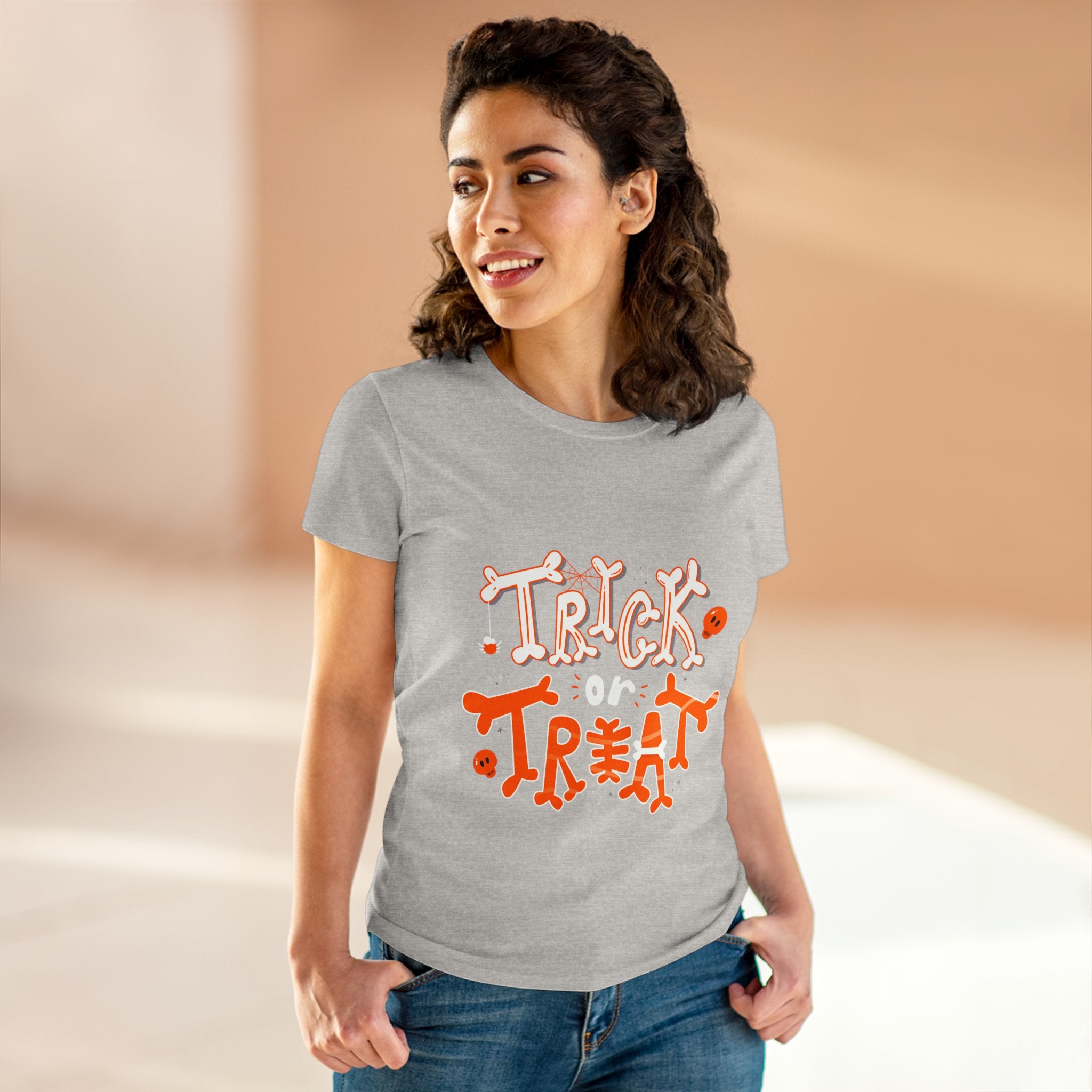 Halloween Trick or Treat | Women's Midweight Cotton Tee