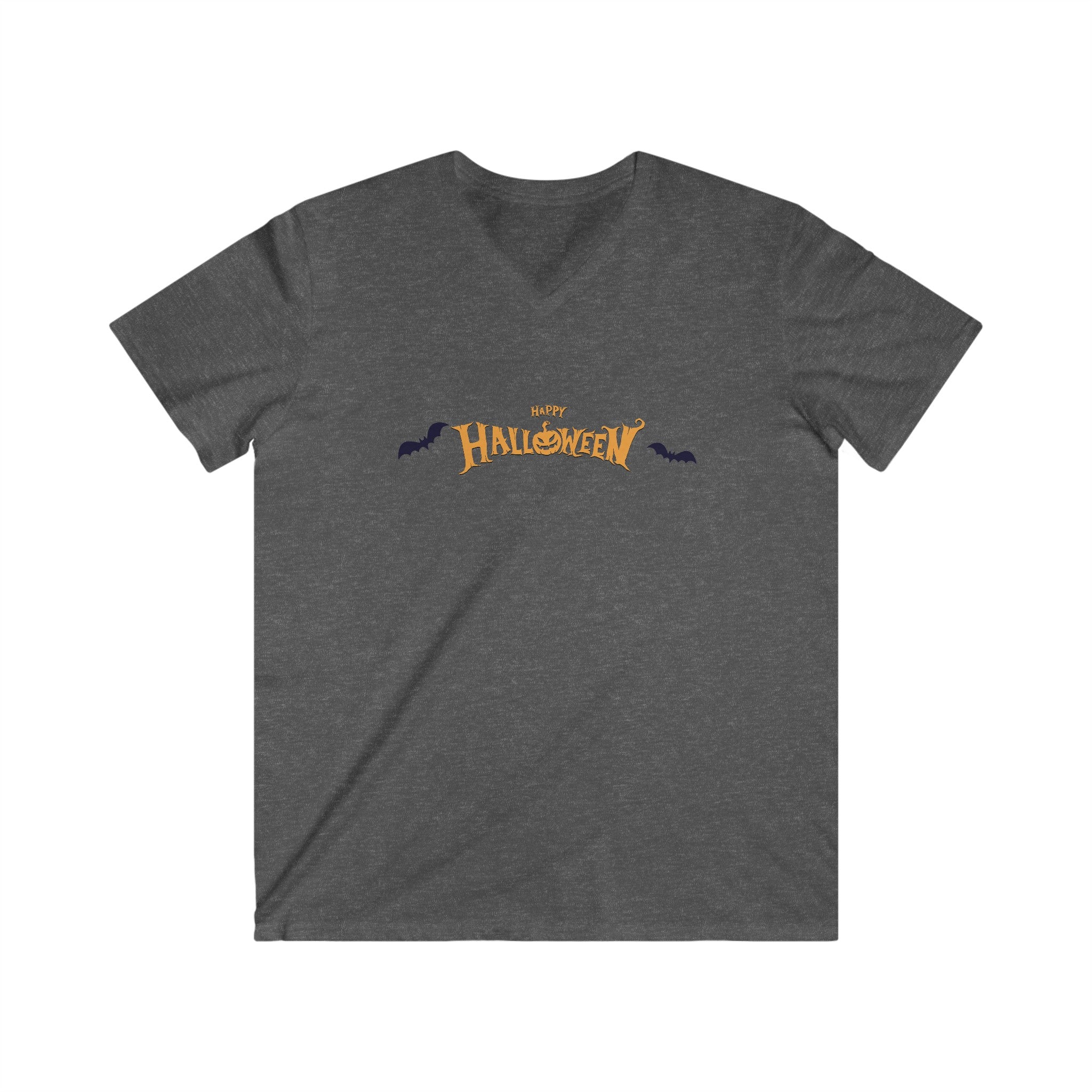 Halloween with Bats | Men's Fitted V-Neck Short Sleeve Tee