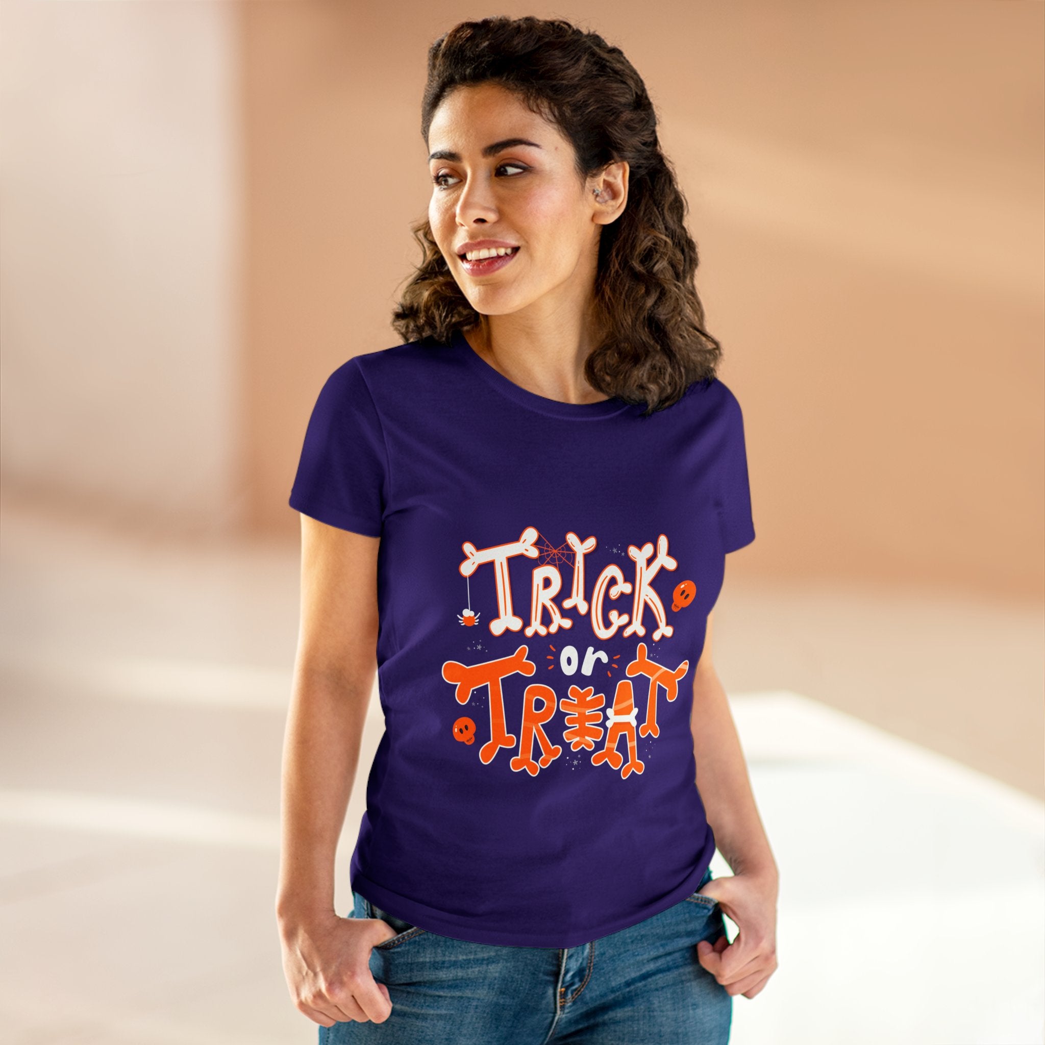 Halloween Trick or Treat | Women's Midweight Cotton Tee