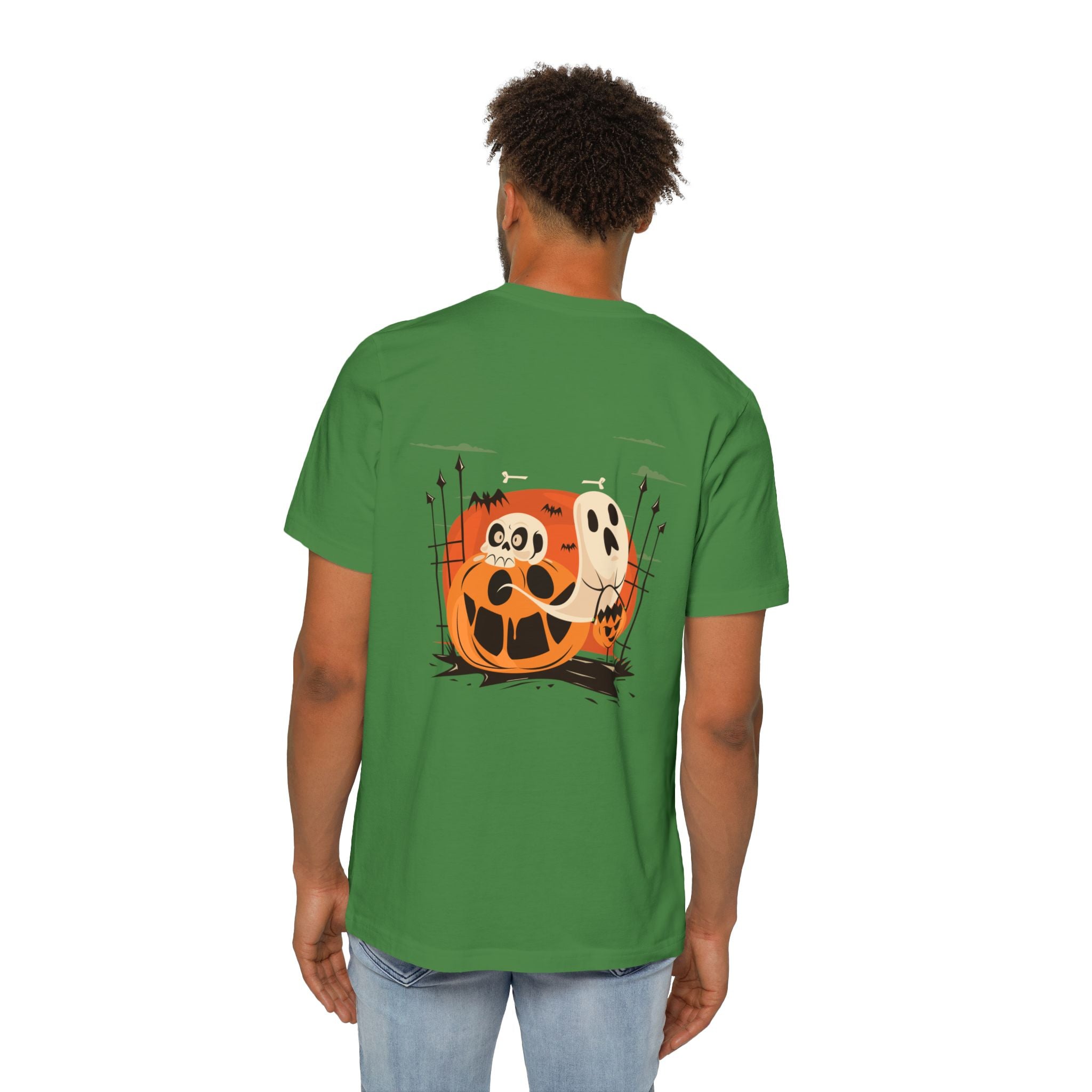 Halloween with Pumpkins | USA-Made Unisex Short-Sleeve Jersey T-Shirt