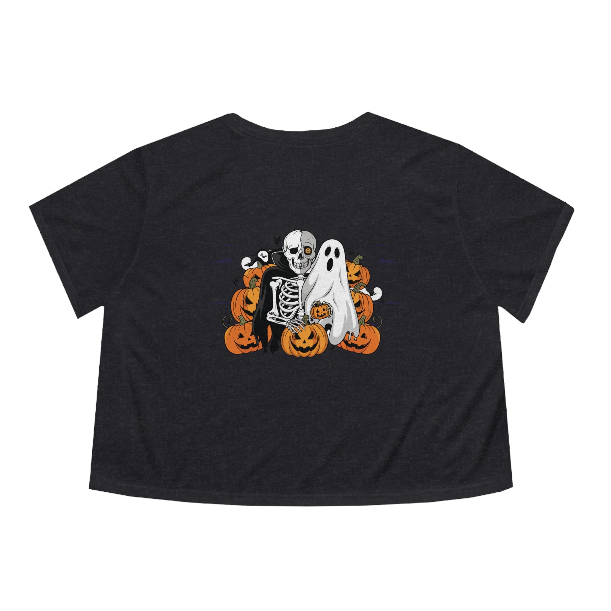 Halloween with Bats | Women's Flowy Cropped Tee