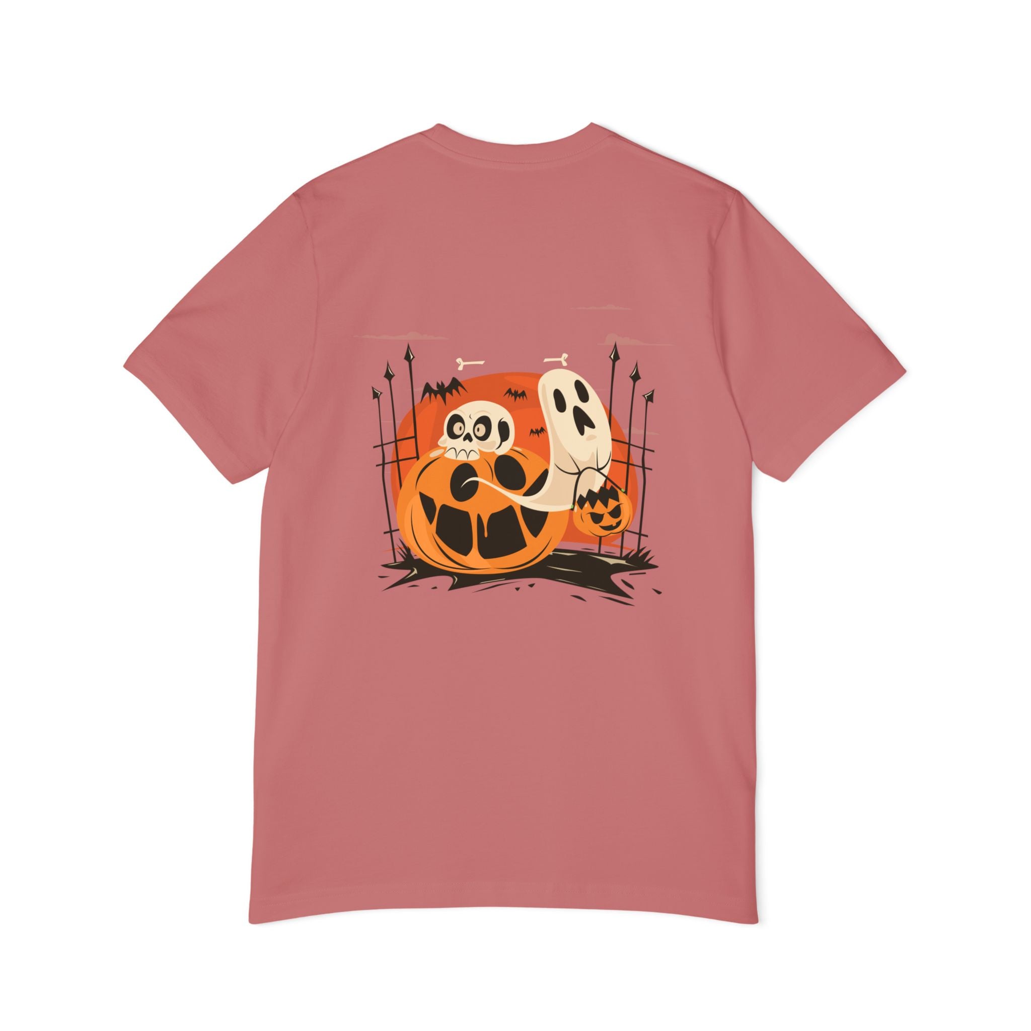 Halloween with Pumpkins | USA-Made Unisex Short-Sleeve Jersey T-Shirt
