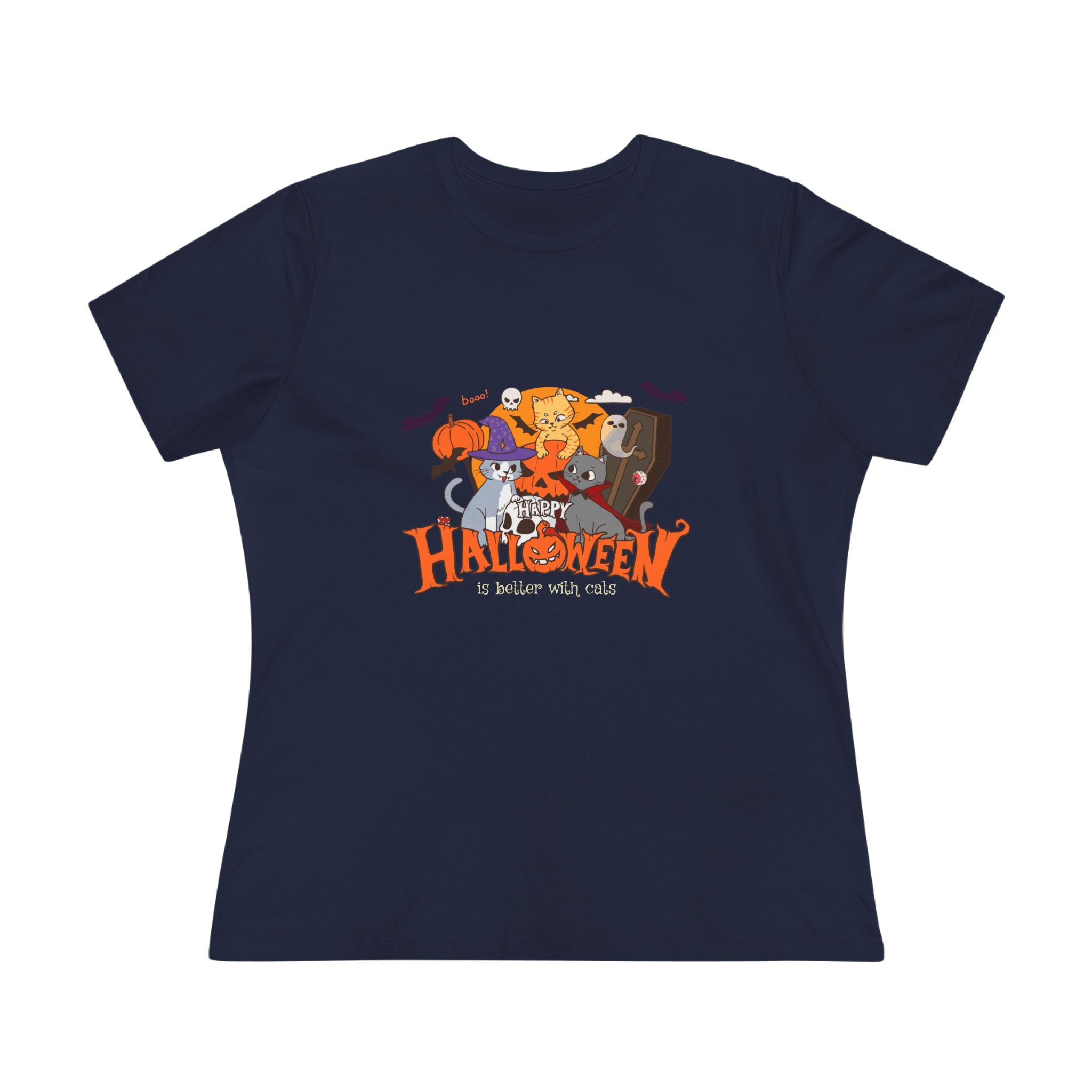 Halloween is Better with Cats | Women's Cotton Tee