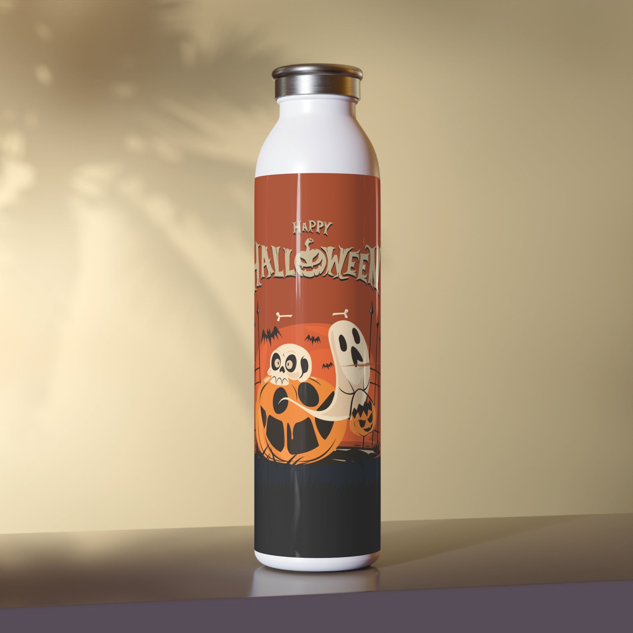 Happy Halloween with Pumpkin | Slim Water Bottle