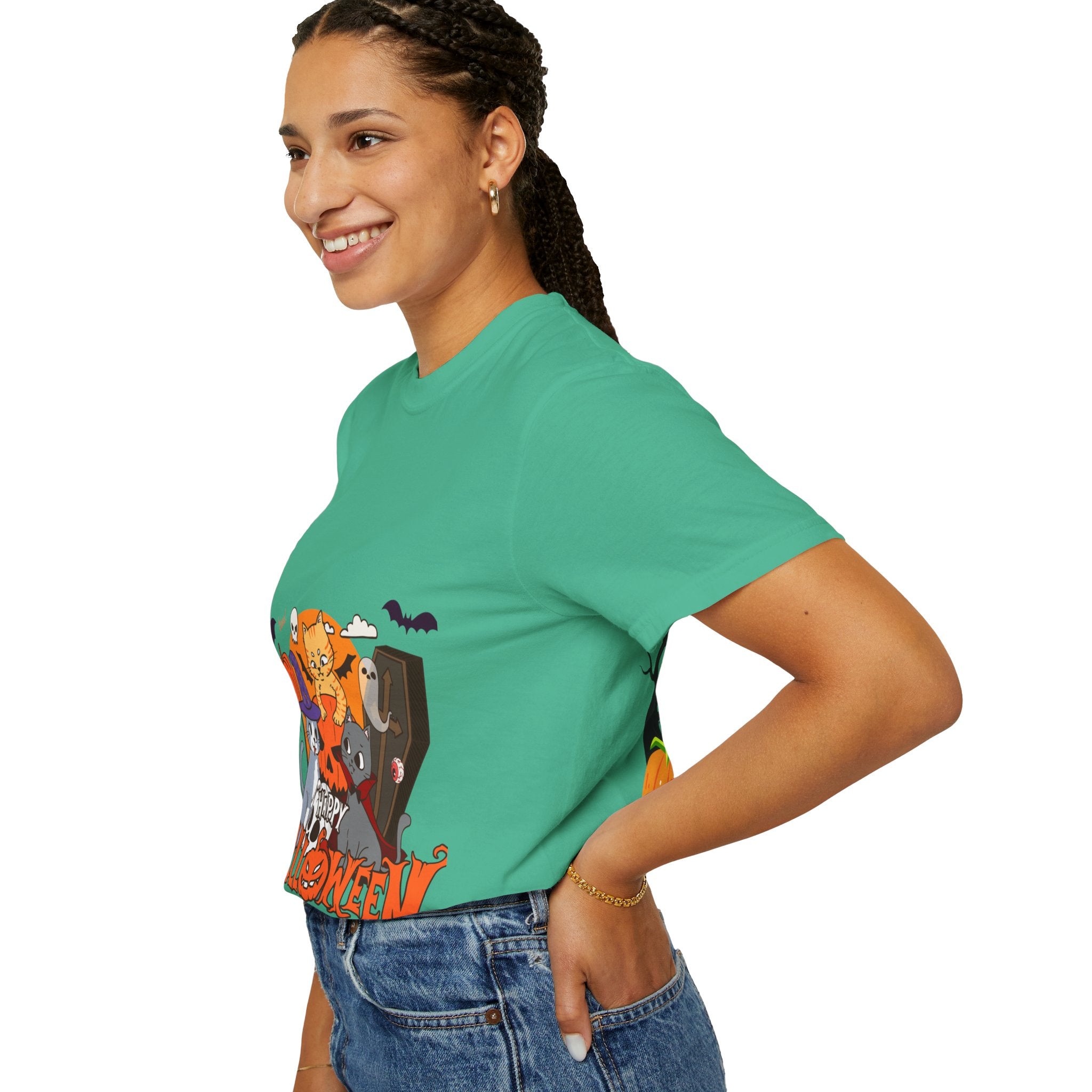 Halloween is Better with Cats | Unisex Garment-Dyed T-shirt