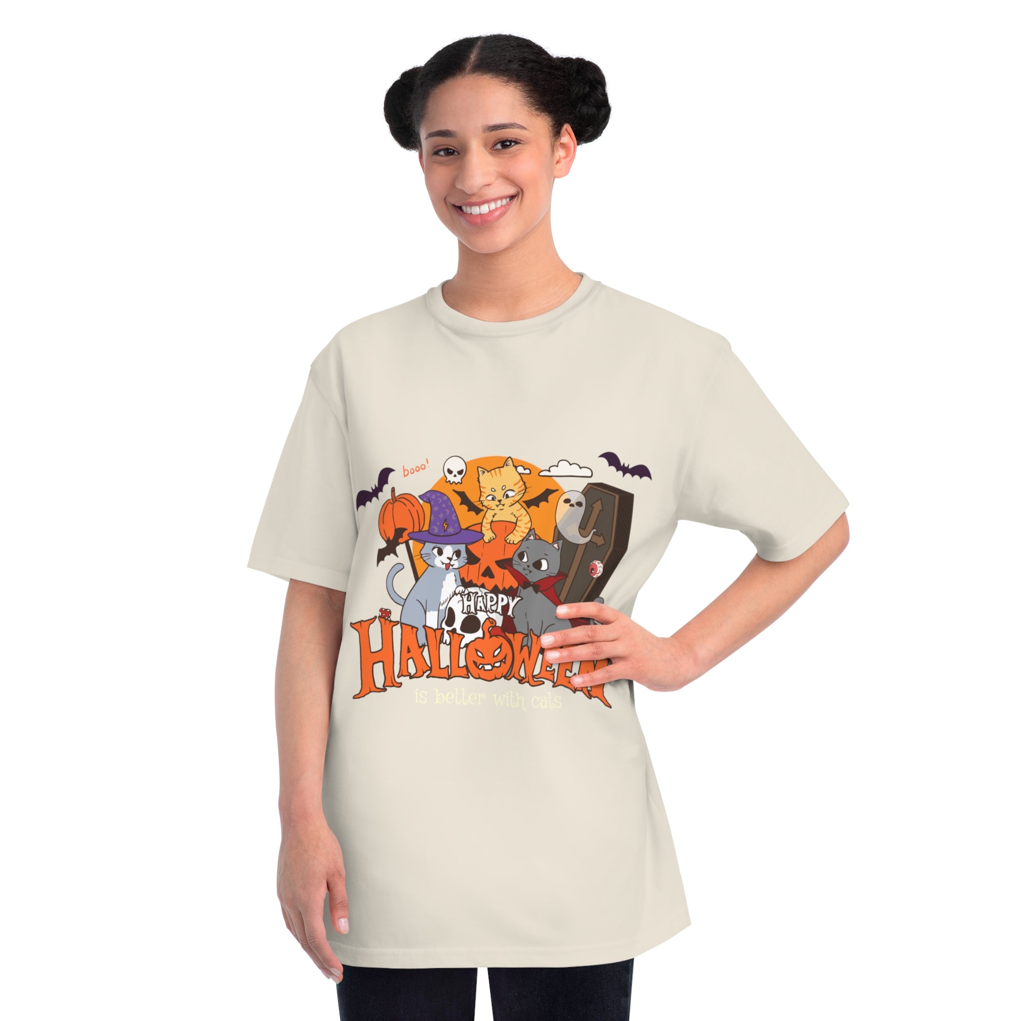 Halloween is Better with Cats | Organic Unisex Classic T-Shirt