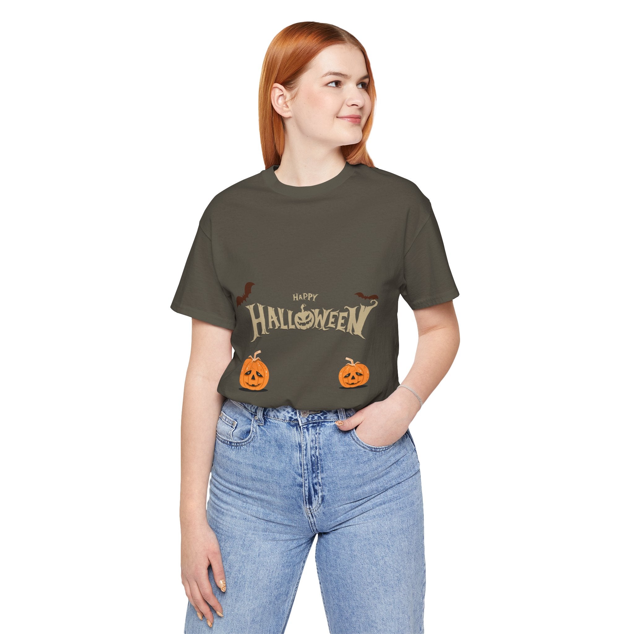 Halloween with Pumpkins | Unisex Jersey Short Sleeve Tee
