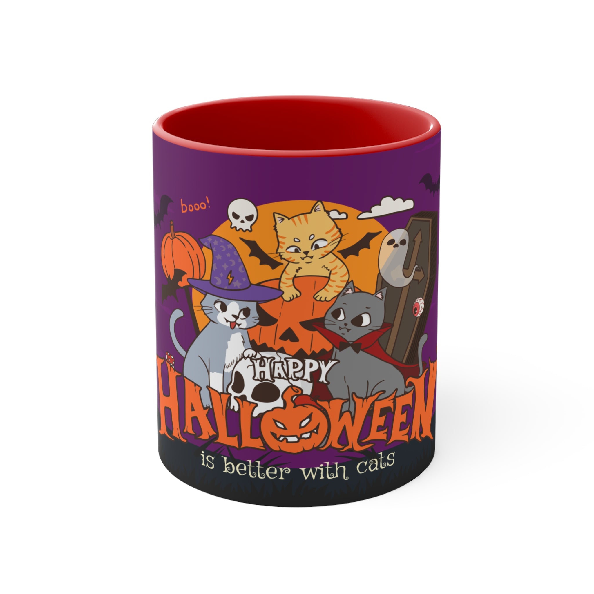 Happy Halloween is Better with Cats | Accent Mugs