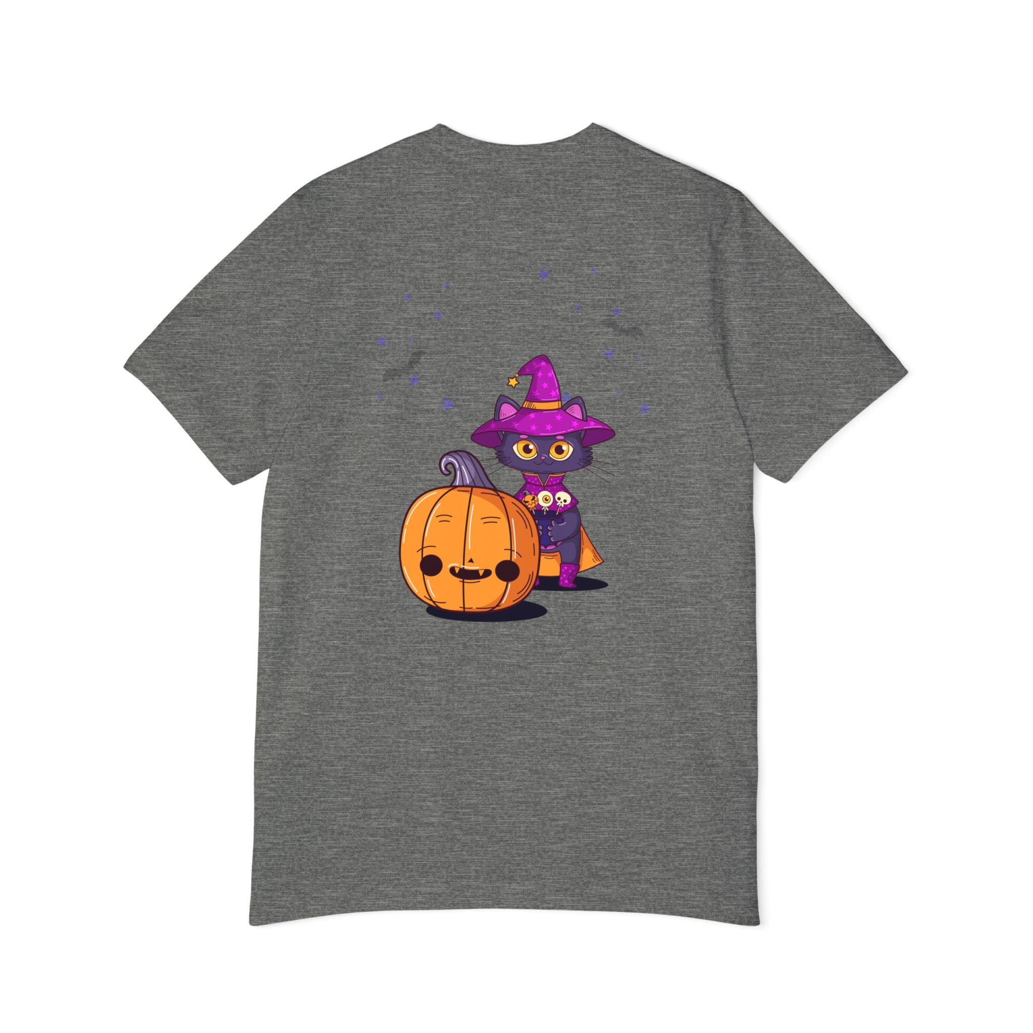 Halloween with Witch's Cats | USA-Made Unisex Short-Sleeve Jersey T-Shirt