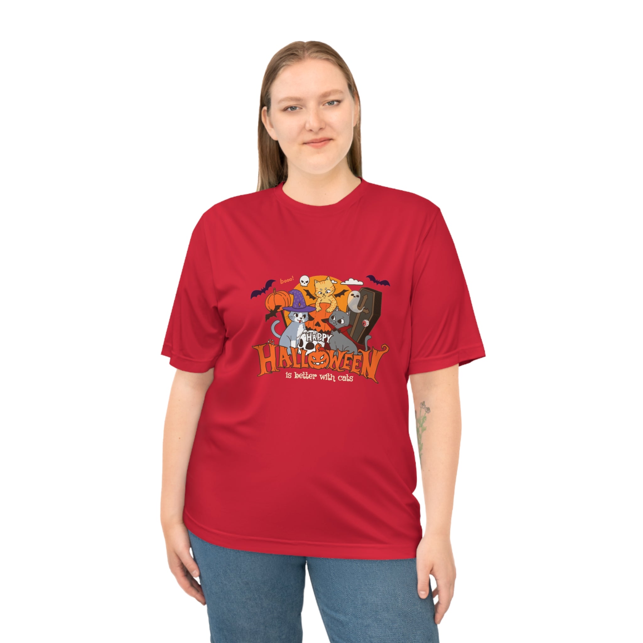 Halloween is Better with Cats | Unisex Zone Performance T-shirt
