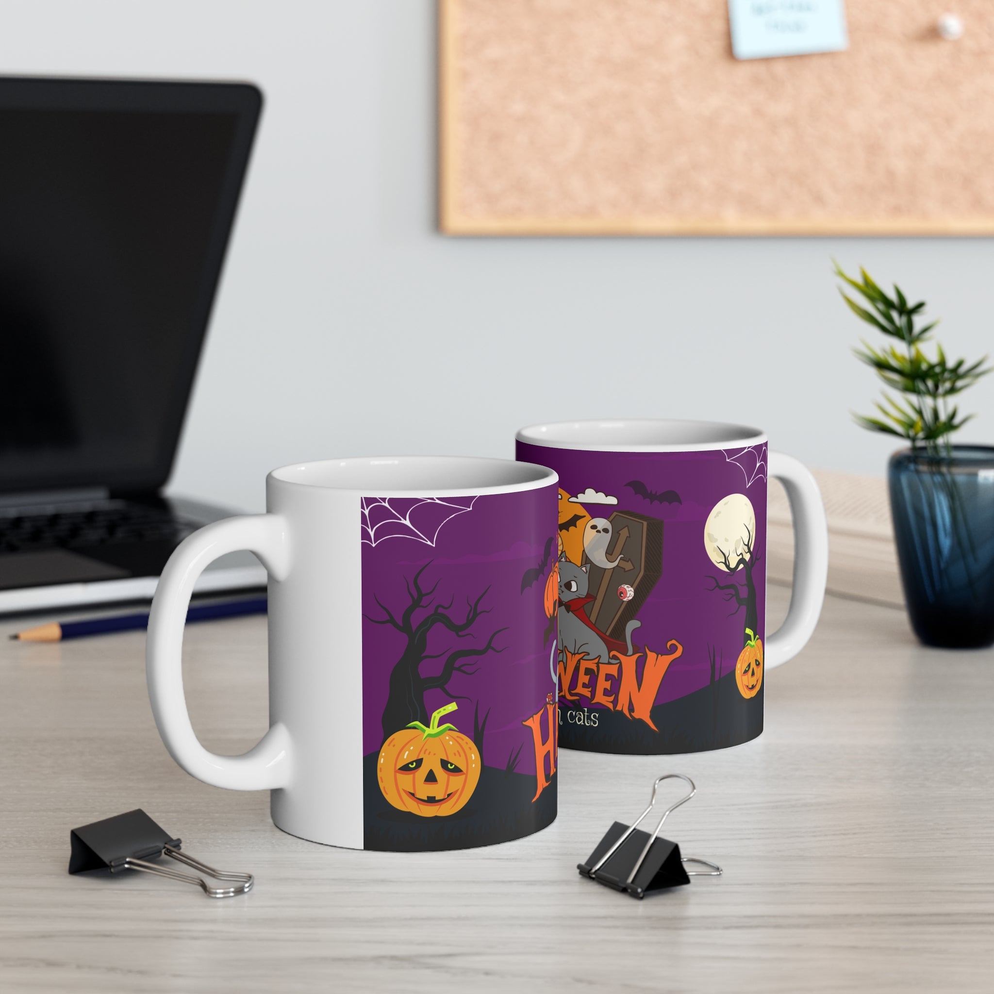 Happy Halloween is Better with Cats | White Mug