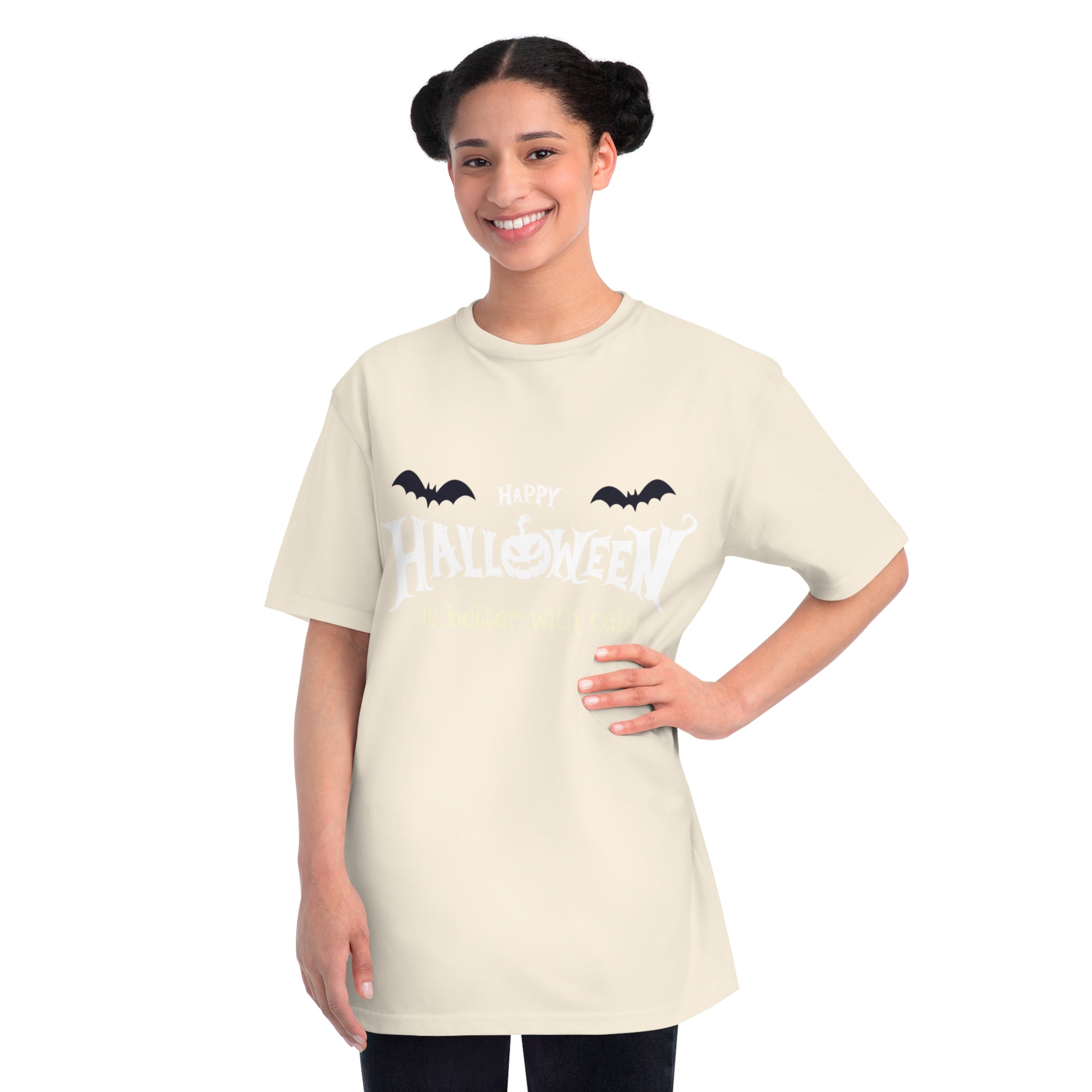 Halloween with Witch's Cats | Organic Unisex Classic T-Shirt