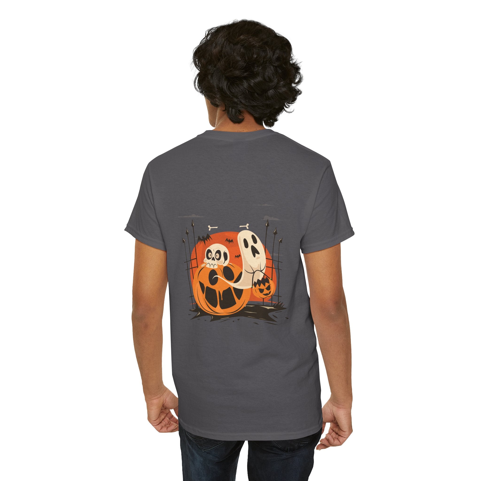 Halloween with Pumpkin | Unisex Heavy Cotton Tee