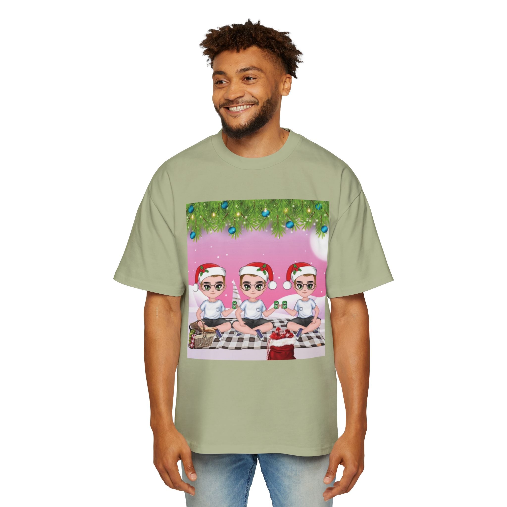 Christmas Friends | Men's Heavy Oversized Tee