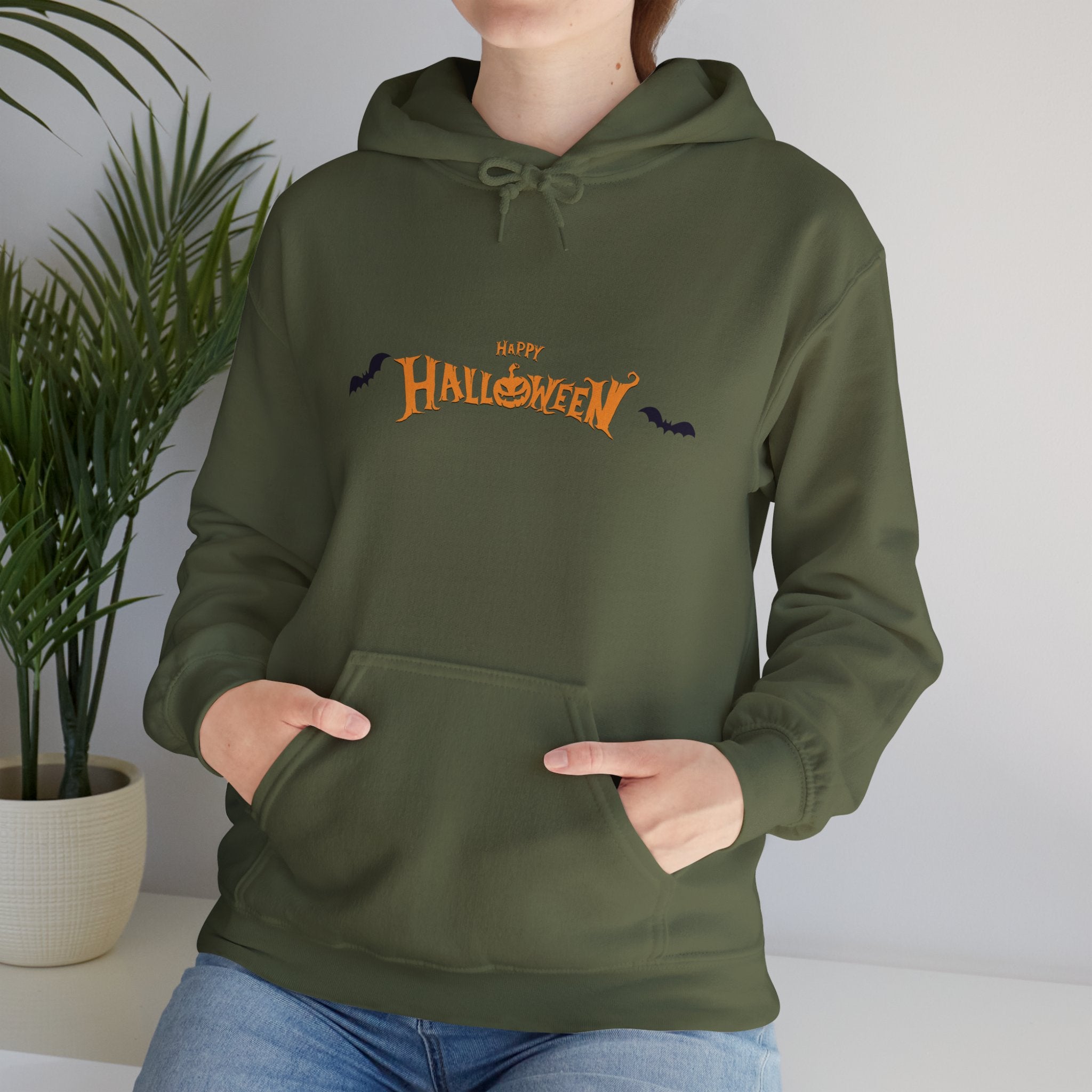 Halloween with Bats | Unisex Heavy Blend Hooded Sweatshirt