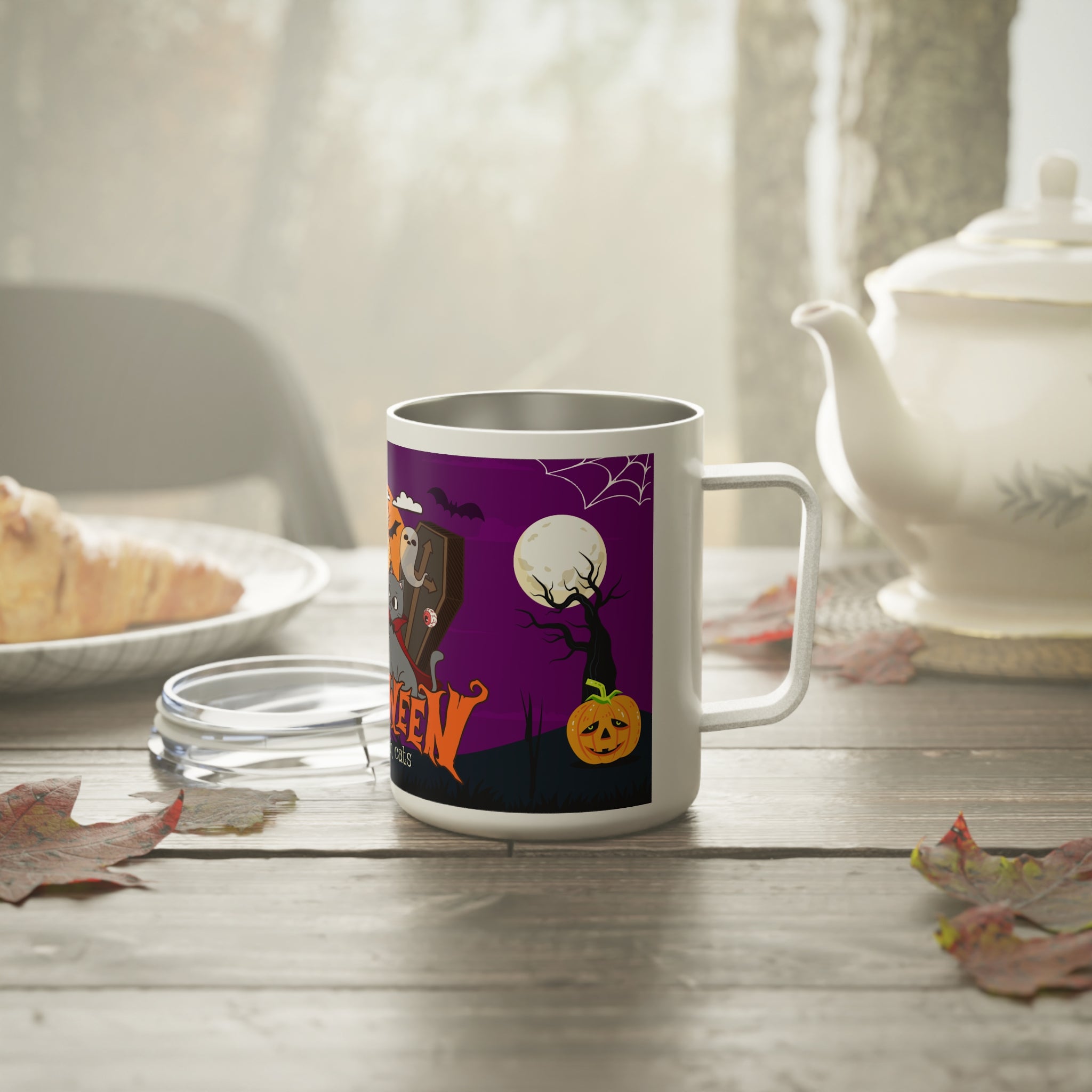 Happy Halloween is Better with Cats | Insulated Coffee Mug