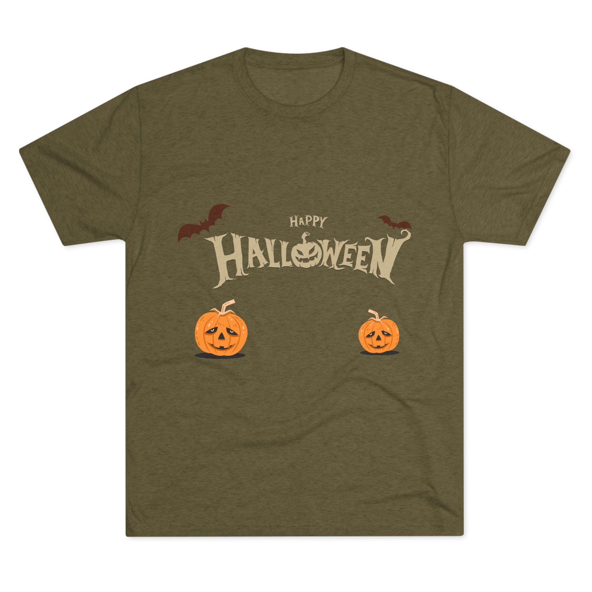 Halloween with Pumpkins | Unisex Tri-Blend Crew Tee