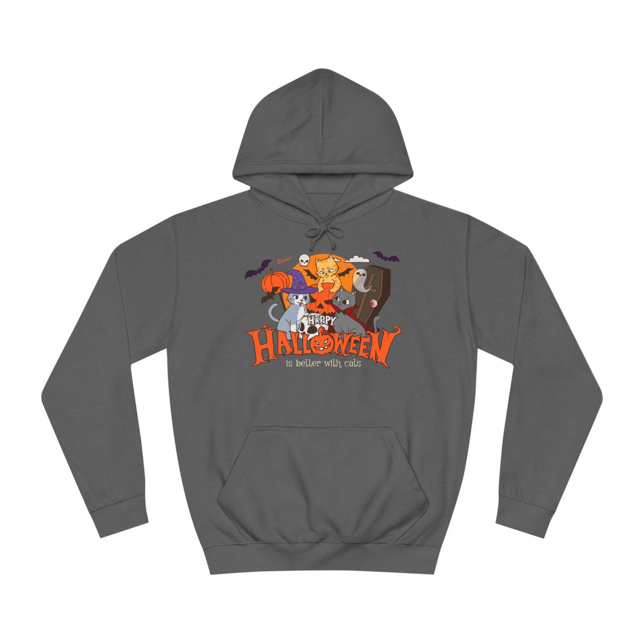 Halloween is Better with Cats | Unisex College Hoodie
