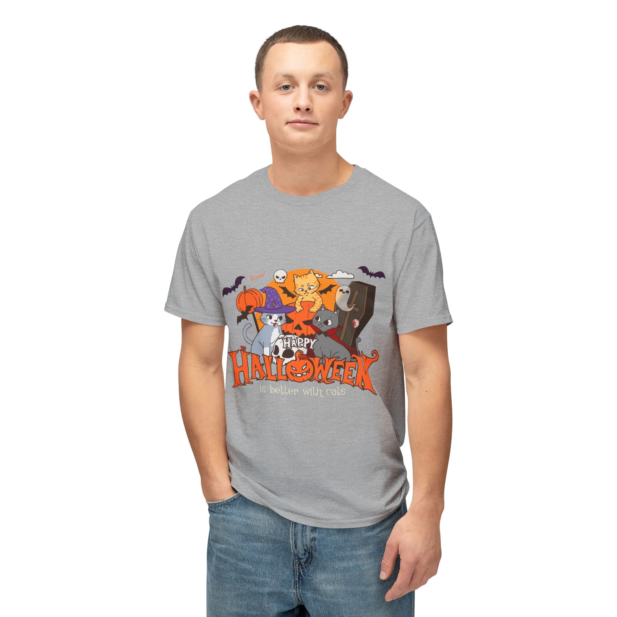 Halloween is Better with Cats | Unisex HD Cotton™ T-shirt