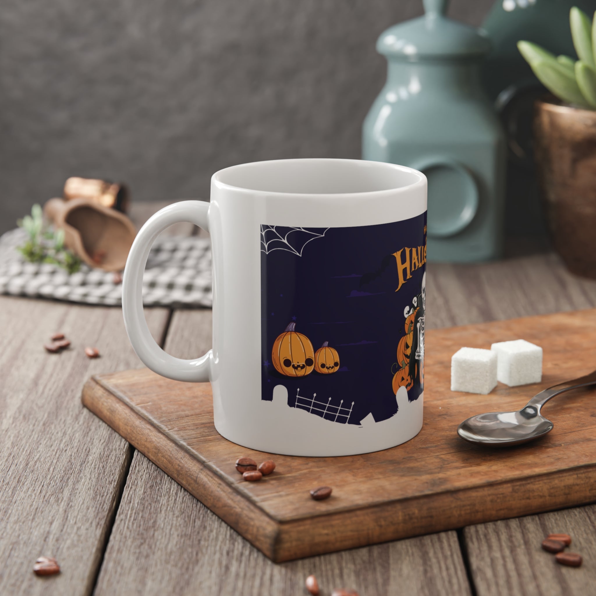 Halloween is Better with Skeleton | White Ceramic Mug