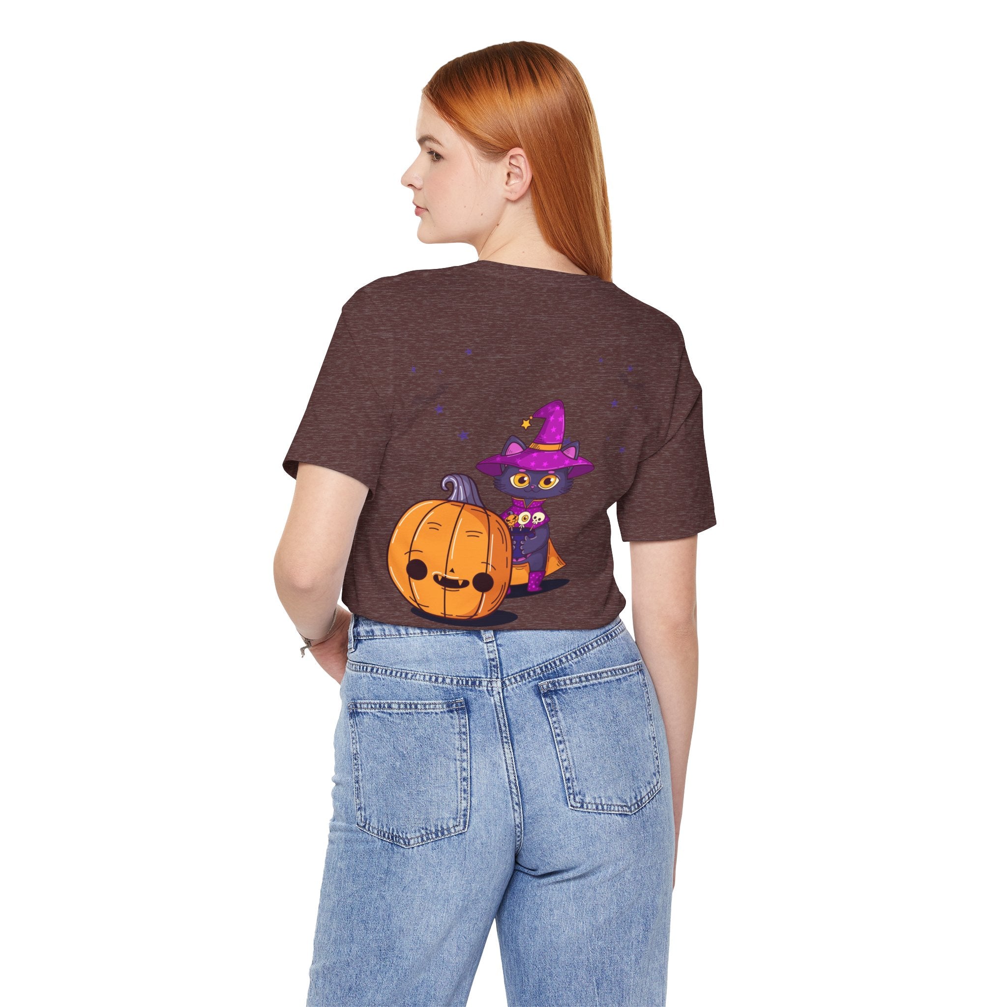 Halloween with Witch's Cats | Unisex Jersey Short Sleeve Tee