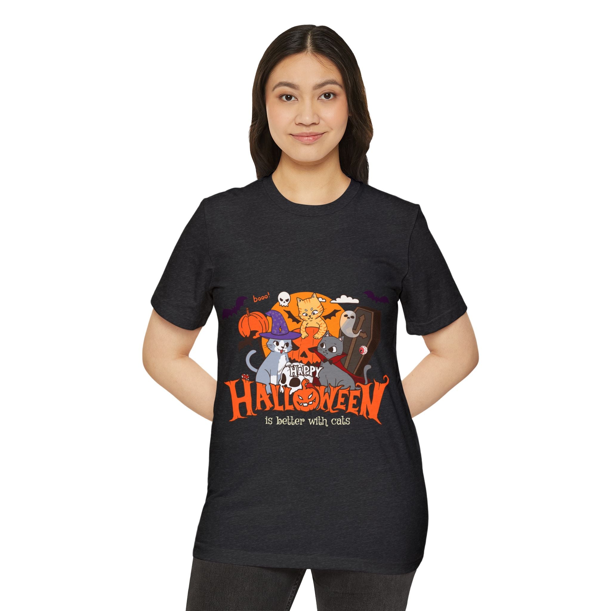 Halloween is Better with Cats | Unisex Recycled Organic T-Shirt
