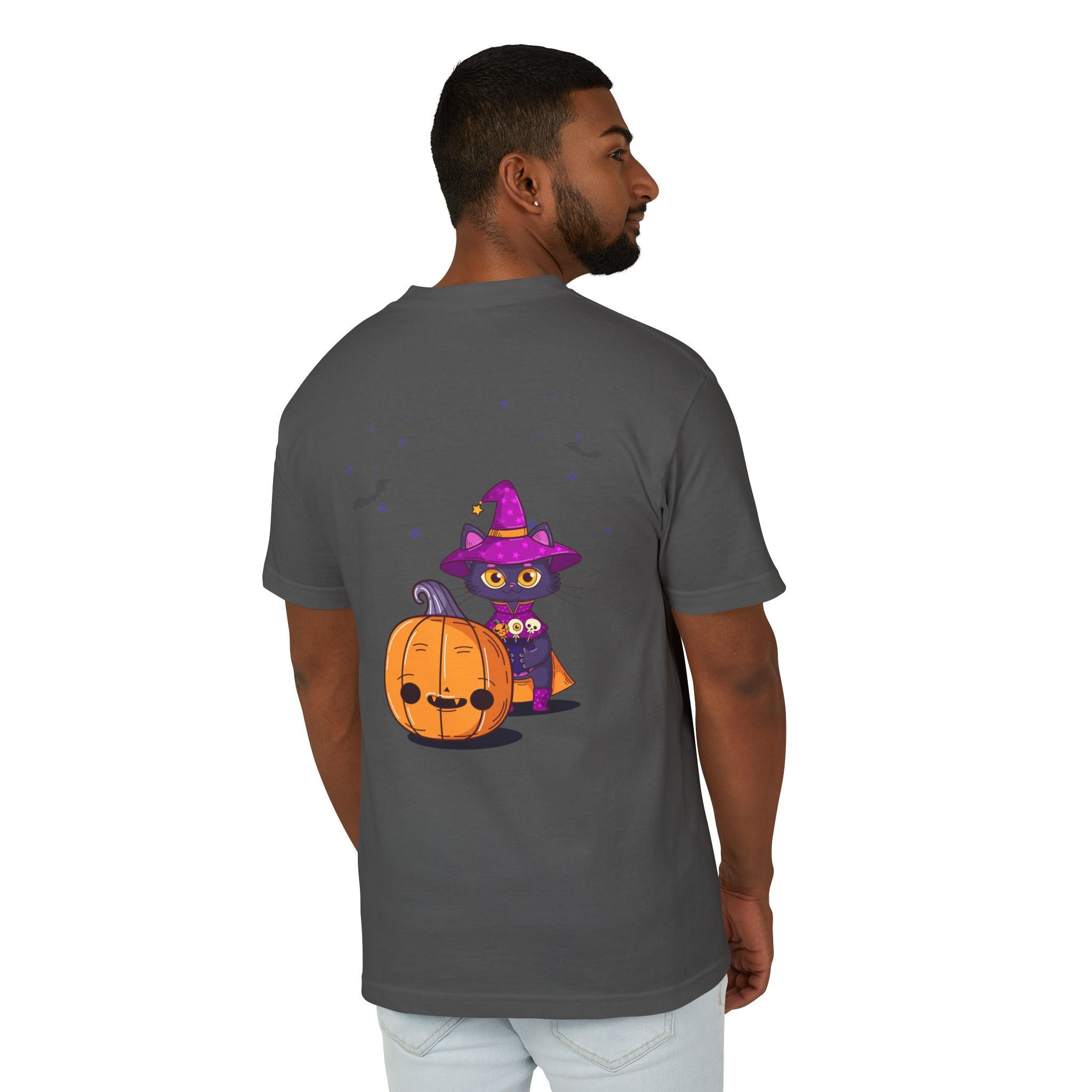Halloween with Witch's Cats | Unisex Garment-Dyed Heavyweight Cotton Tee
