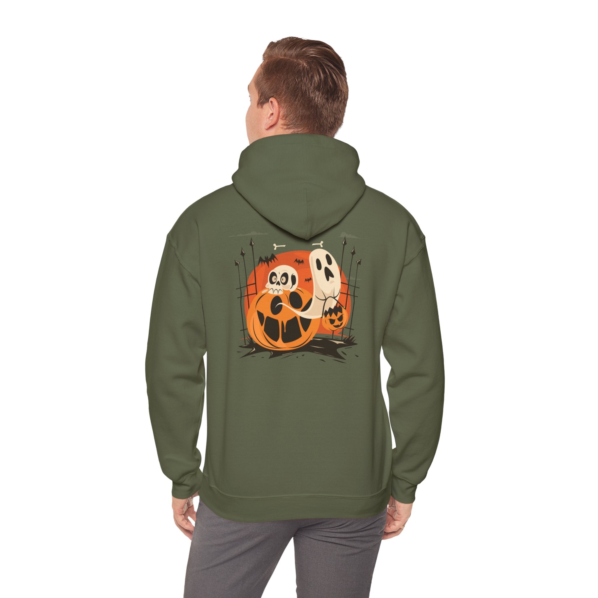 Halloween with Pumpkins | Unisex Heavy Blend Hooded Sweatshirt