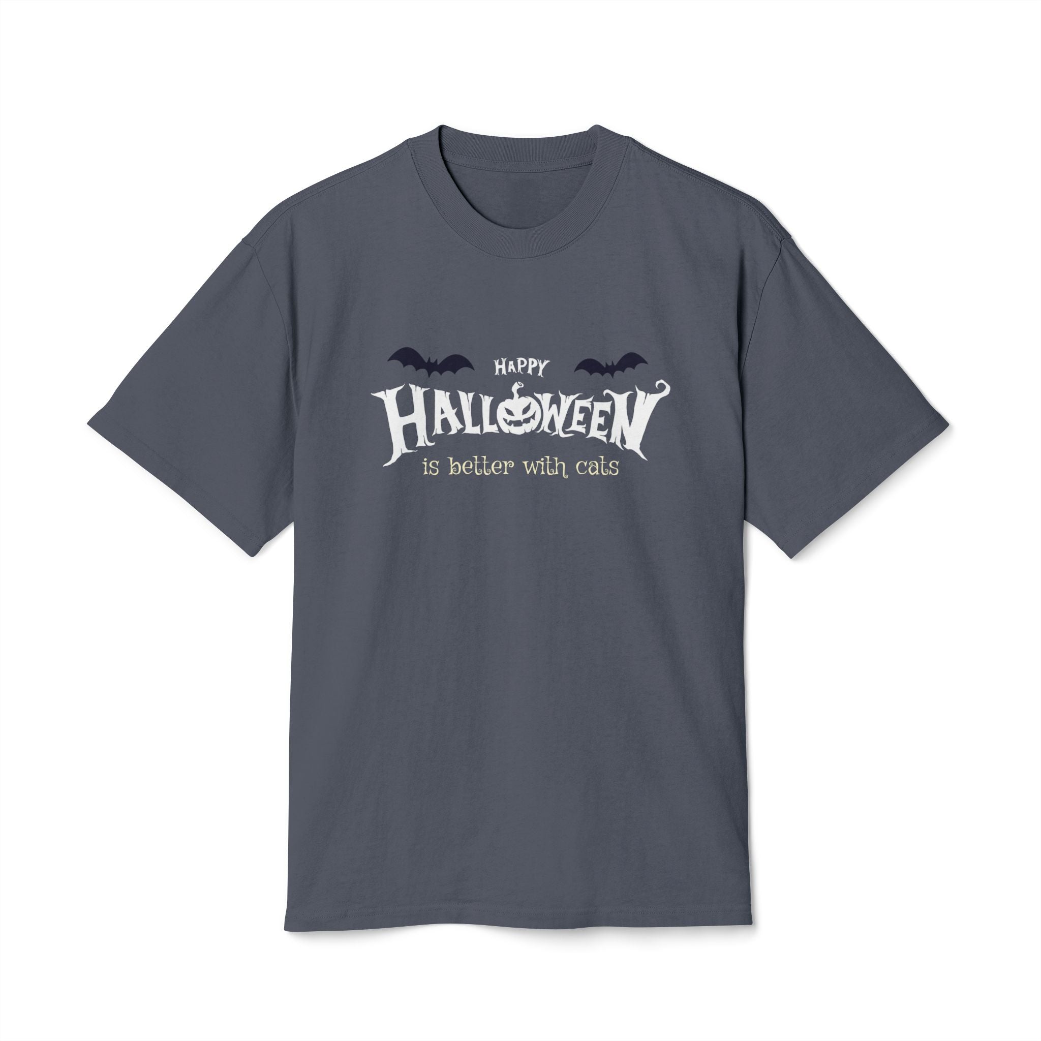 Halloween with Witch's Cats | Unisex Heavy Faded Tee