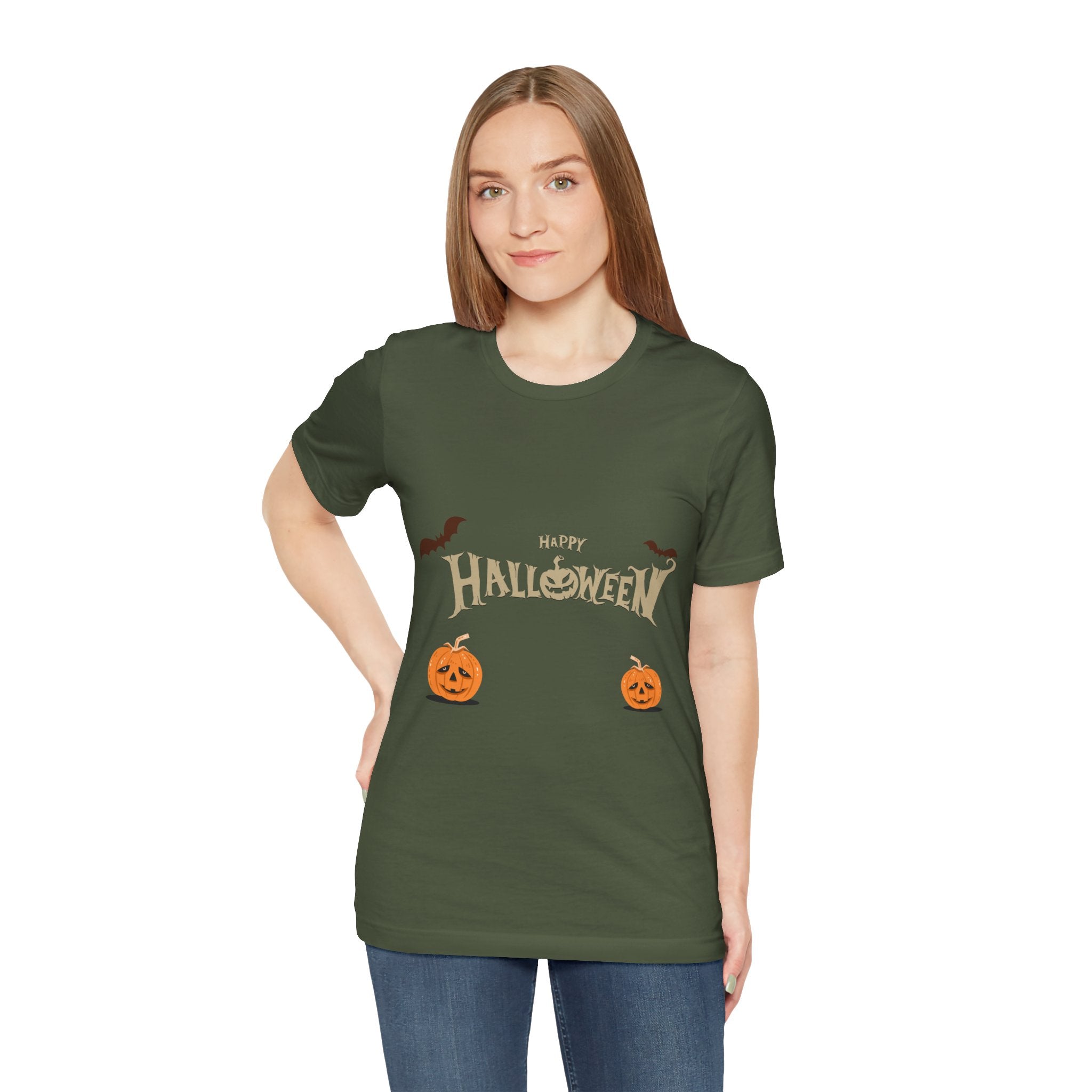 Halloween with Pumpkins | Unisex Jersey Short Sleeve Tee