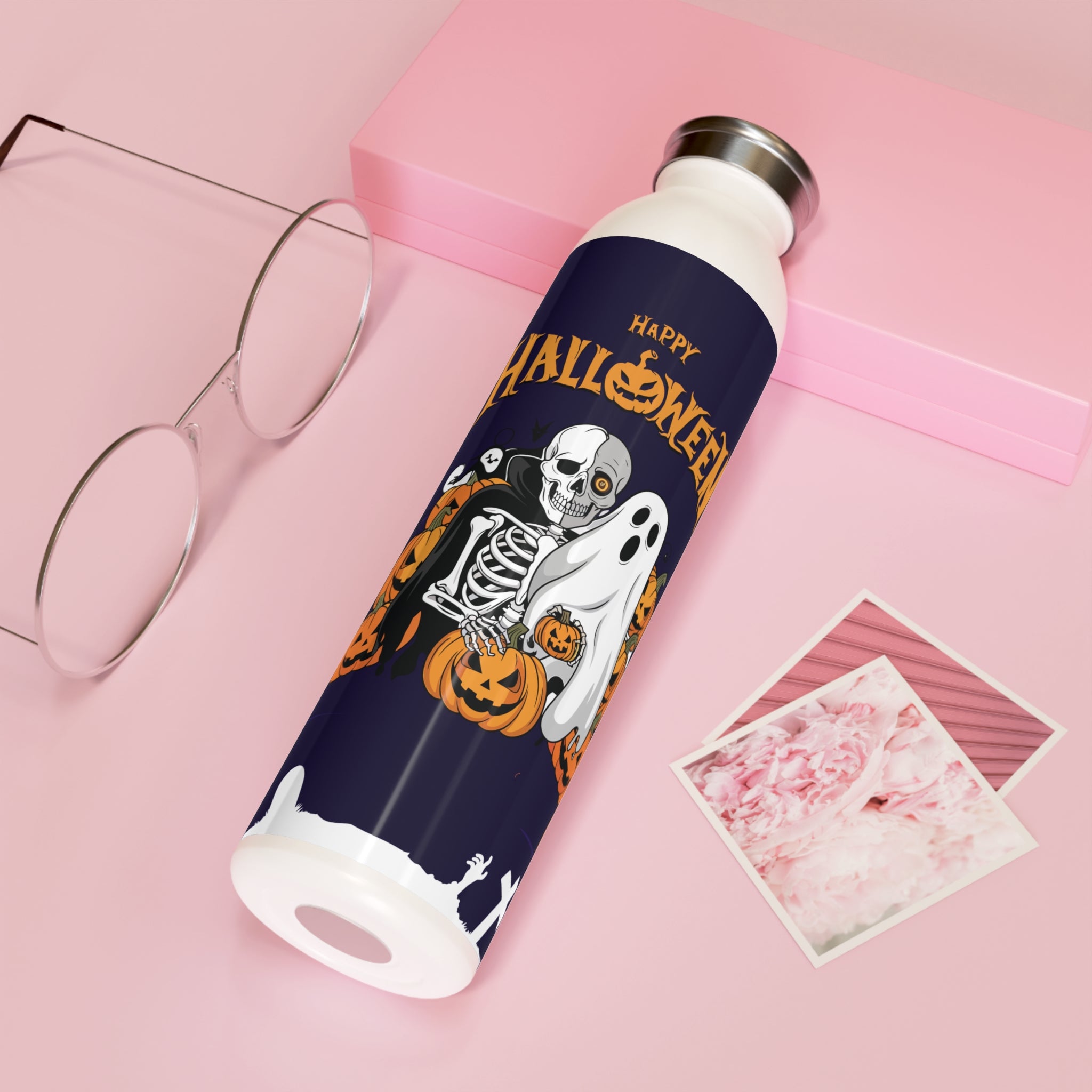 Halloween is Better with Skeleton | Slim Water Bottle