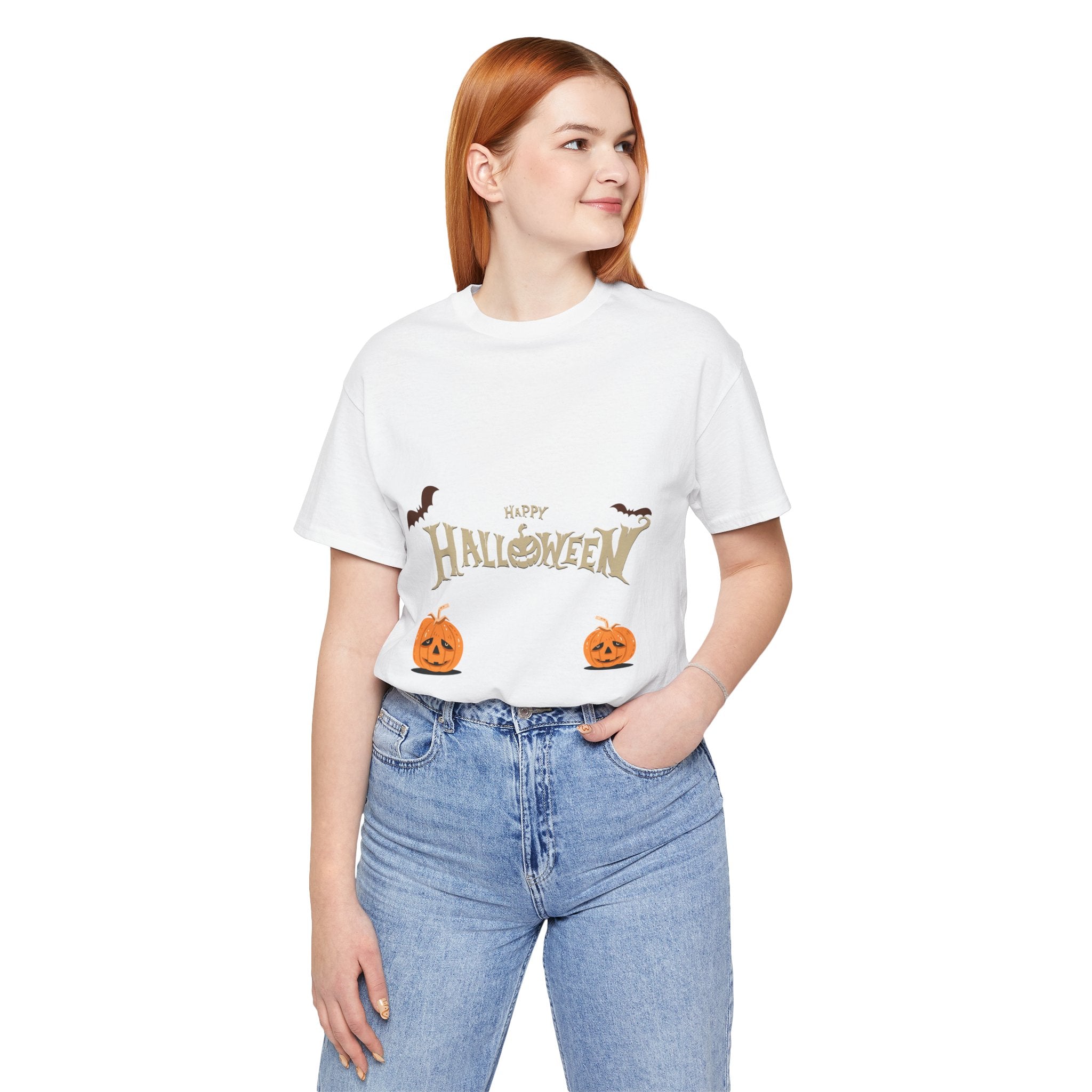 Halloween with Pumpkins | Unisex Jersey Short Sleeve Tee