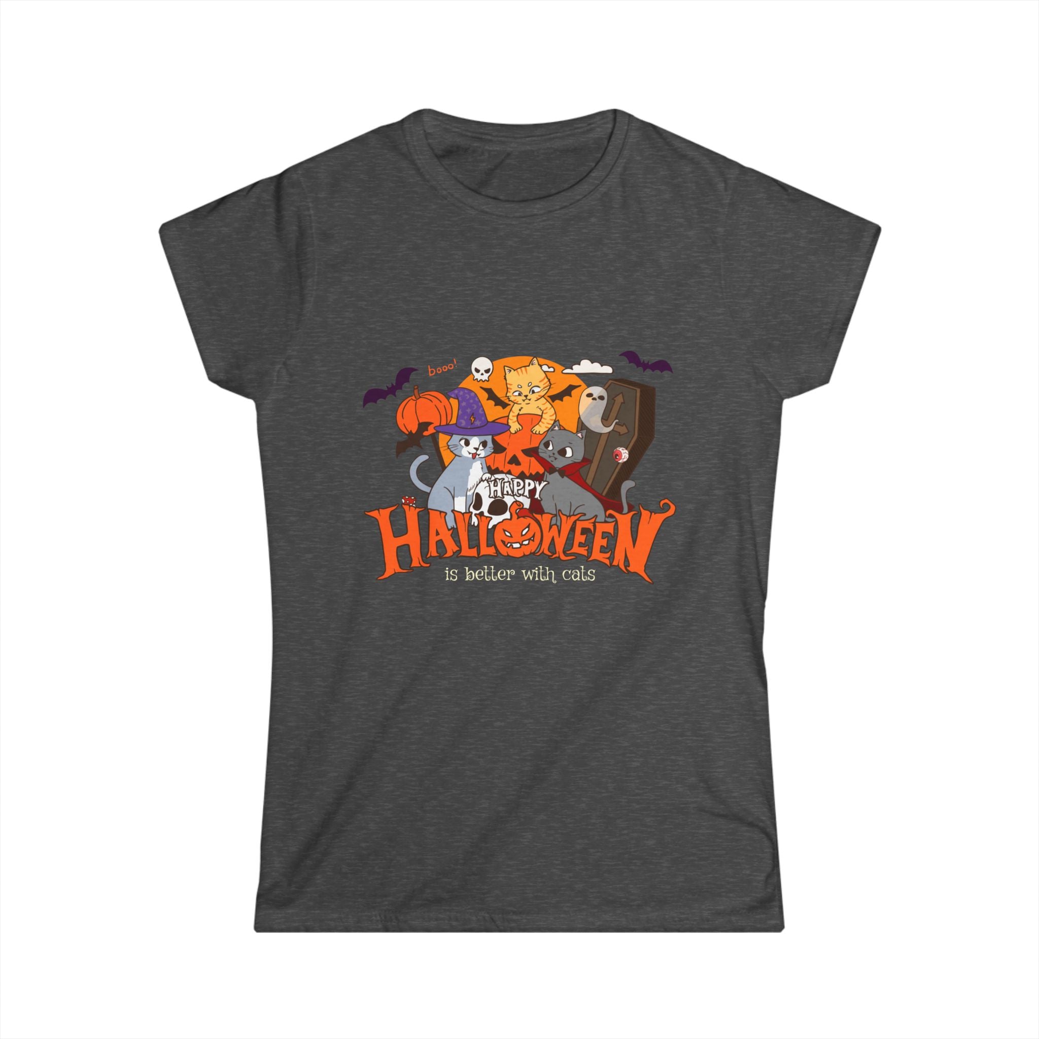 Halloween is Better with Cats | Women's Softstyle Tee