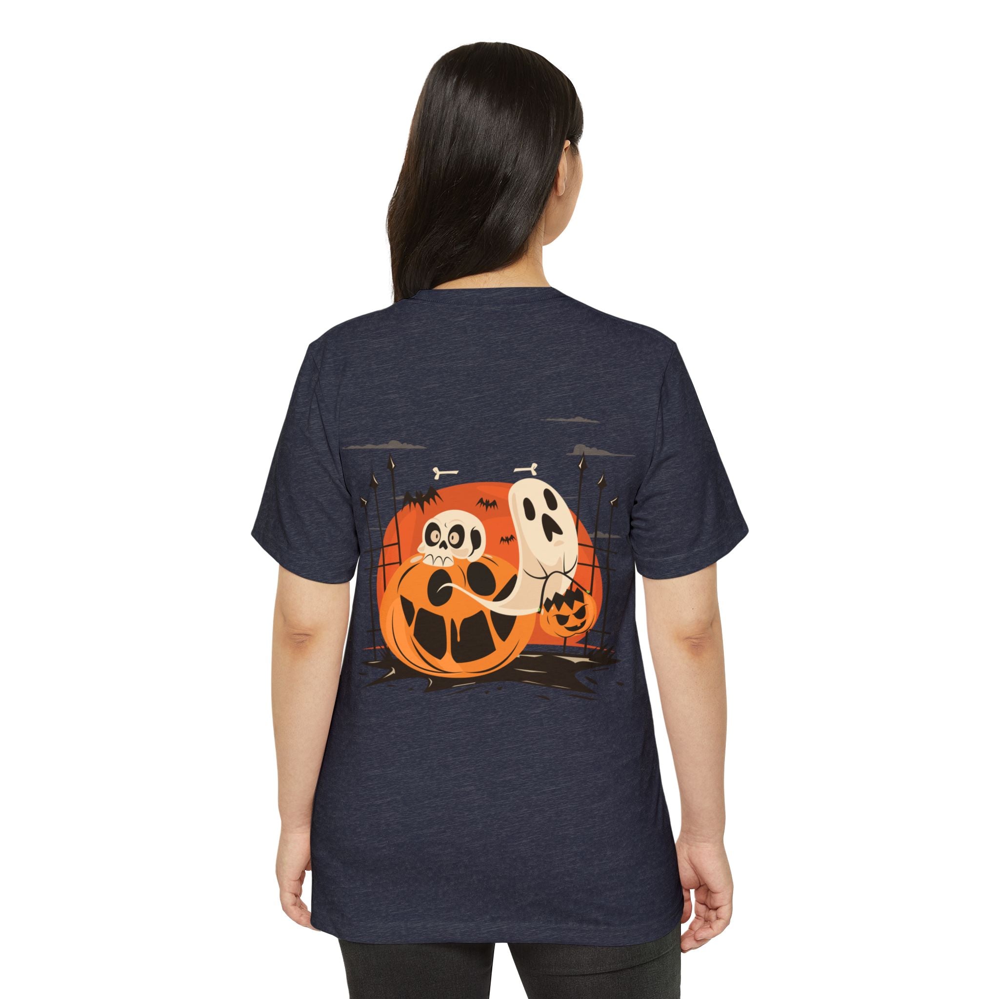 Halloween with Pumpkins | Unisex Recycled Organic T-Shirt